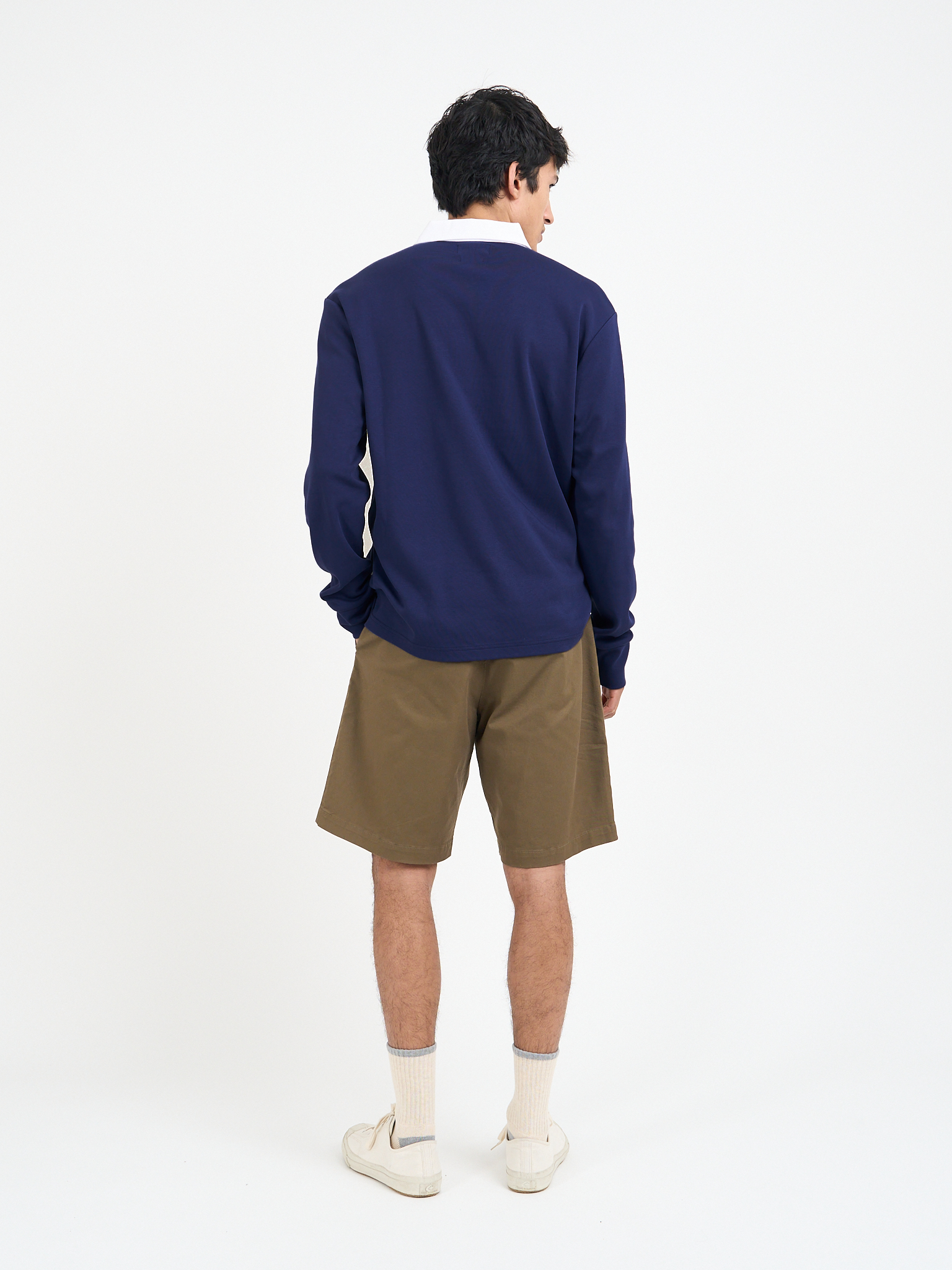 Heavy Long Sleeve Rugby Top Parton Indigo Blue