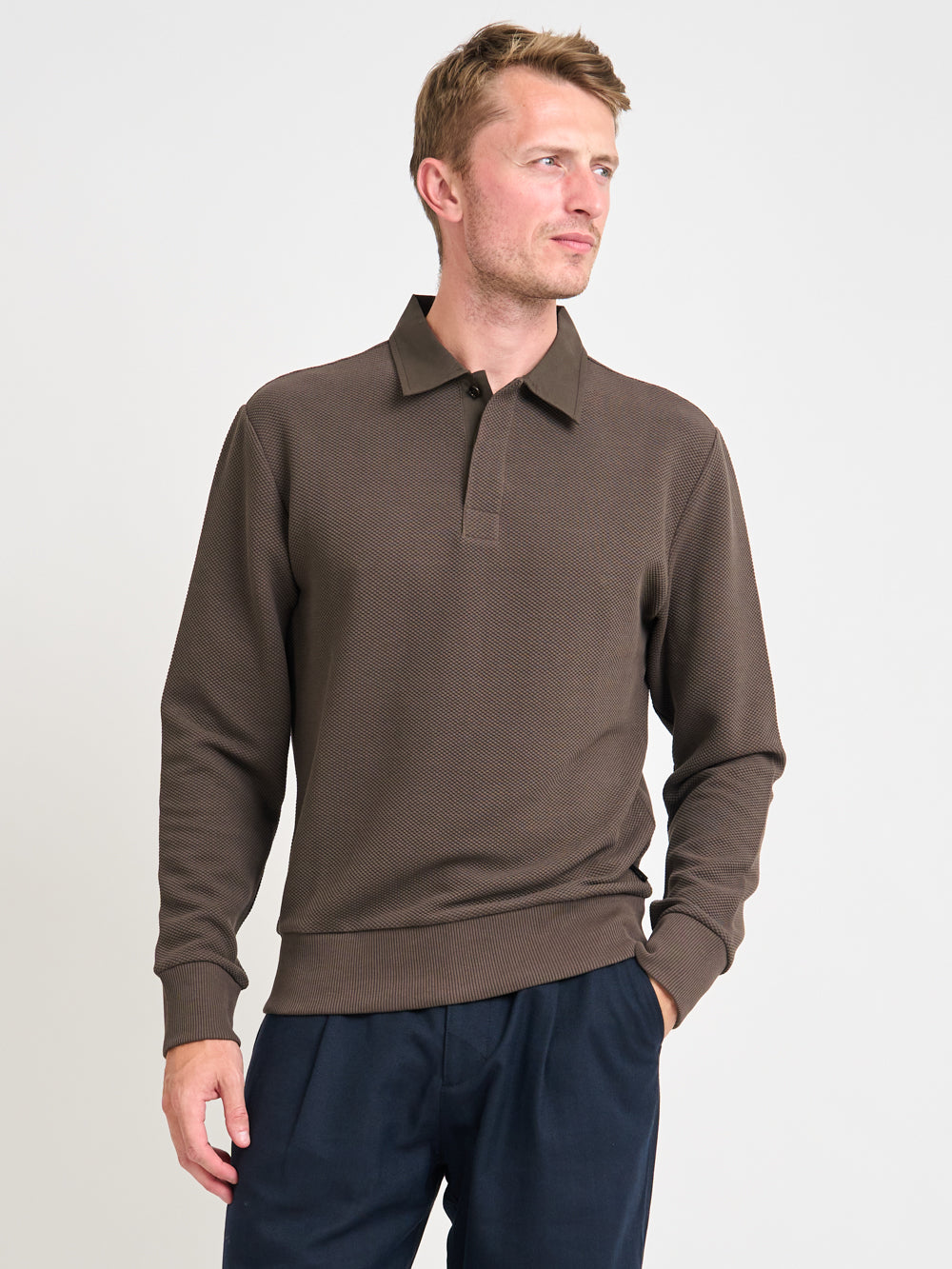 Long Sleeve Rugby Top Amery Brown
