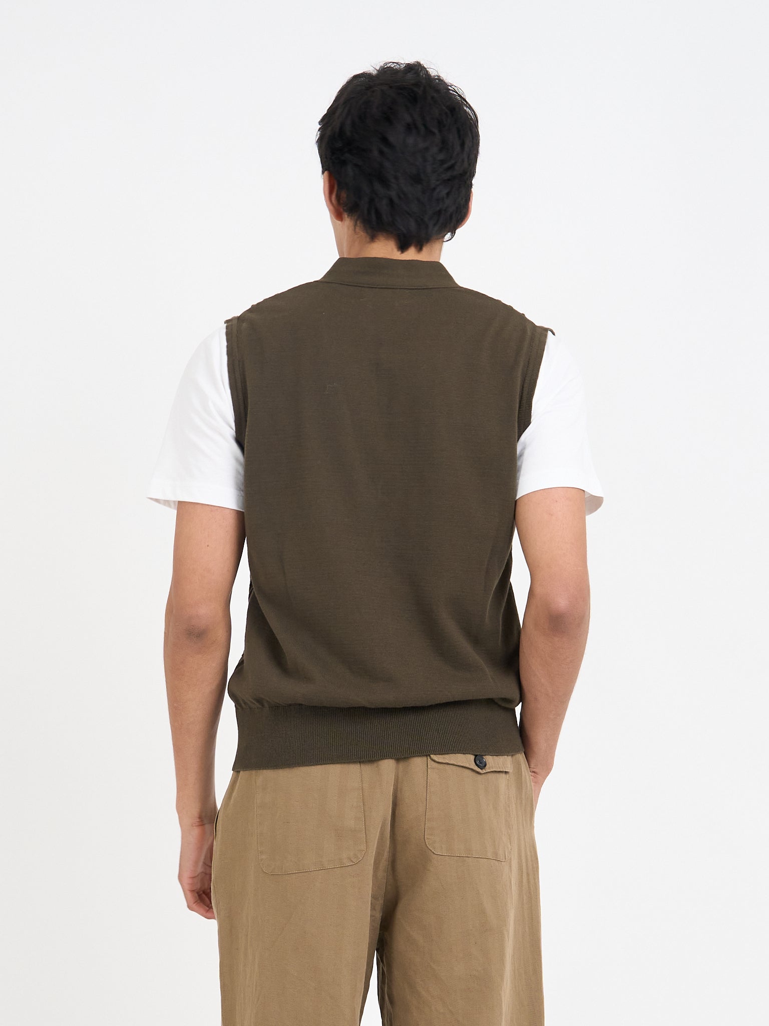 Dewsbury V Neck Penrose Khaki Brown