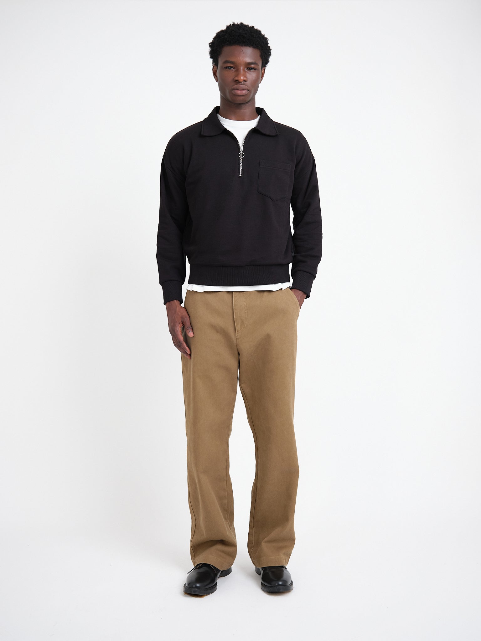 Lorimer Half Zip Sweatshirt Harker Black