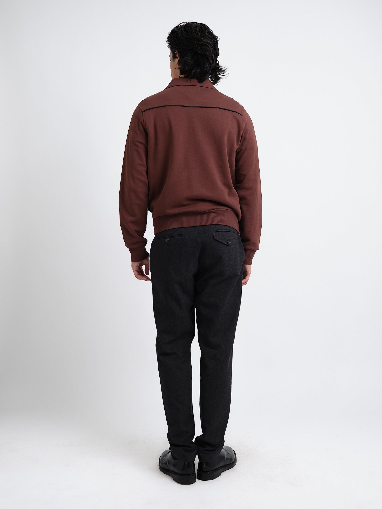 Lorimer Half Zip Sweatshirt Harker Brown