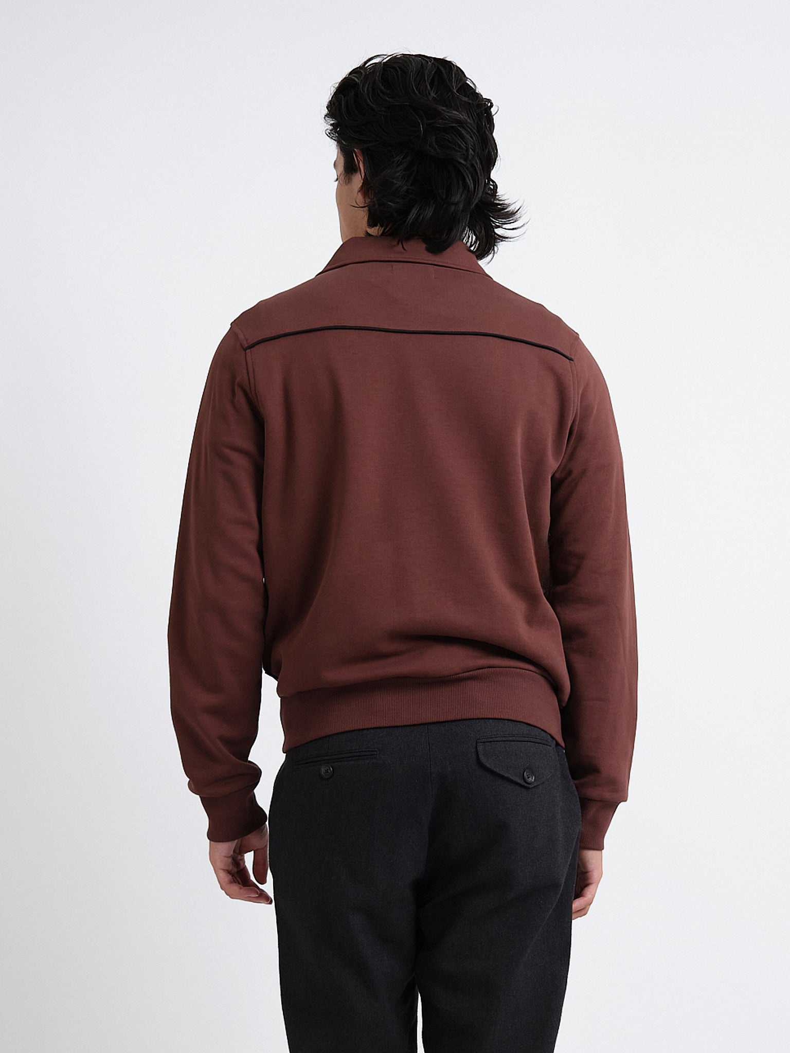 Lorimer Half Zip Sweatshirt Harker Brown