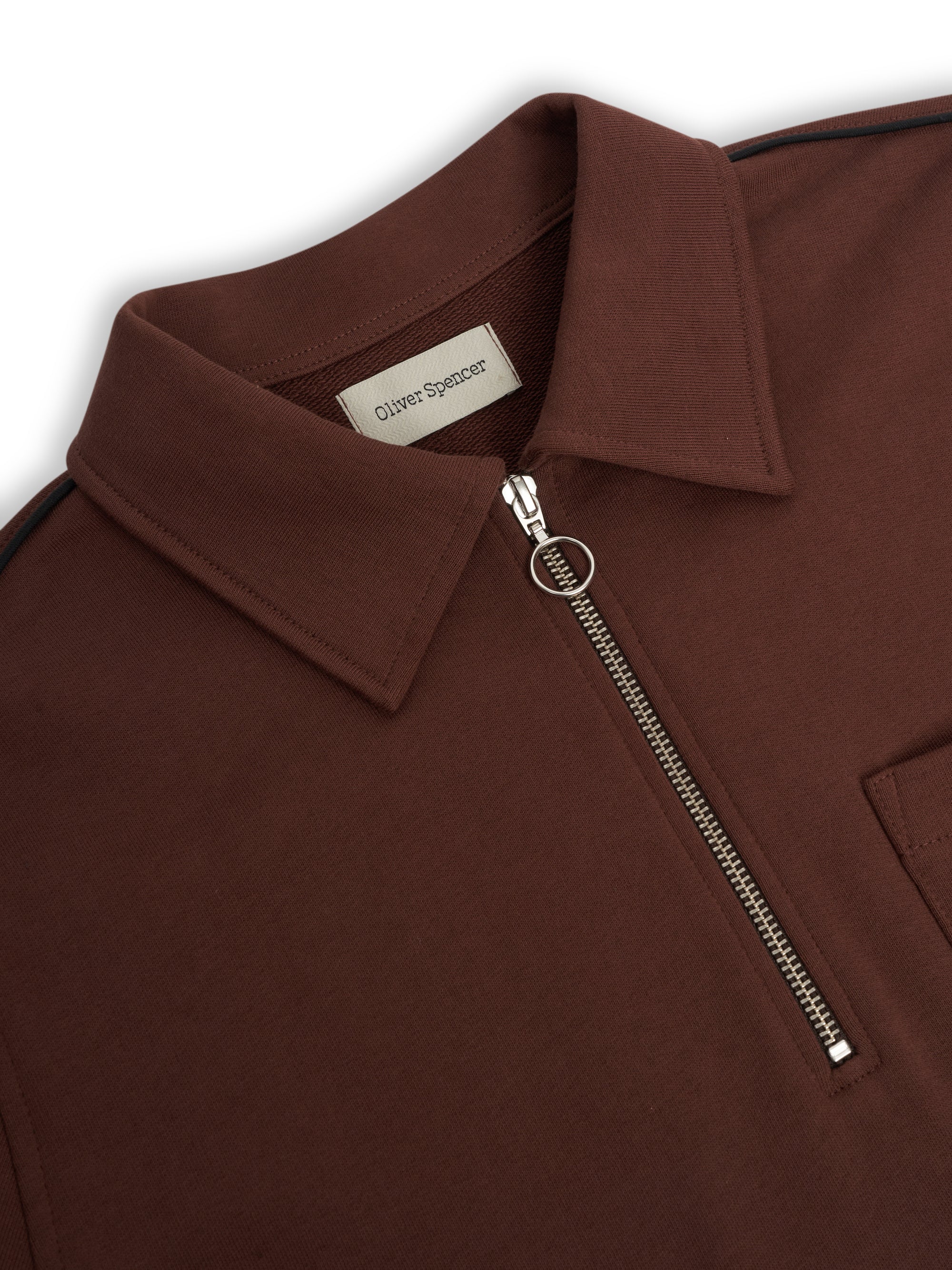 Lorimer Half Zip Sweatshirt Harker Brown