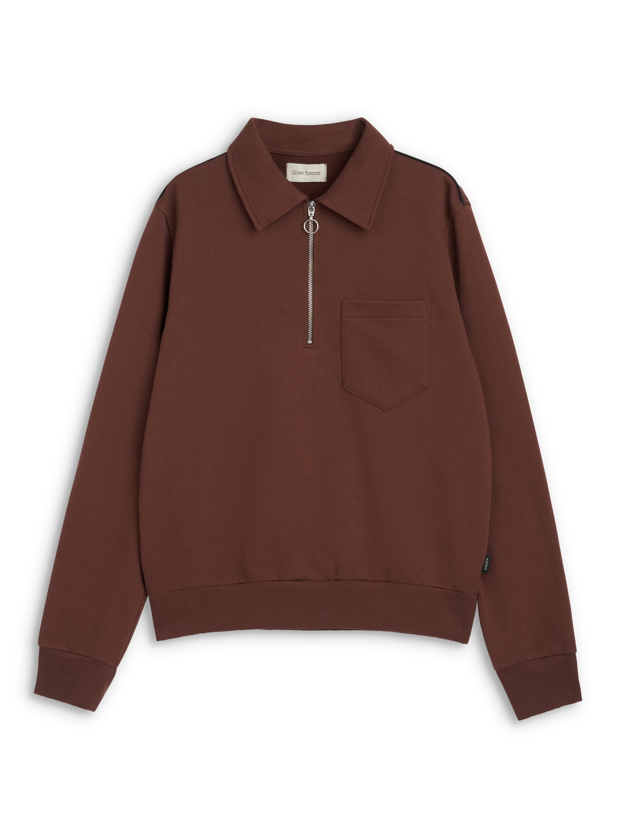 Lorimer Half Zip Sweatshirt Harker Brown
