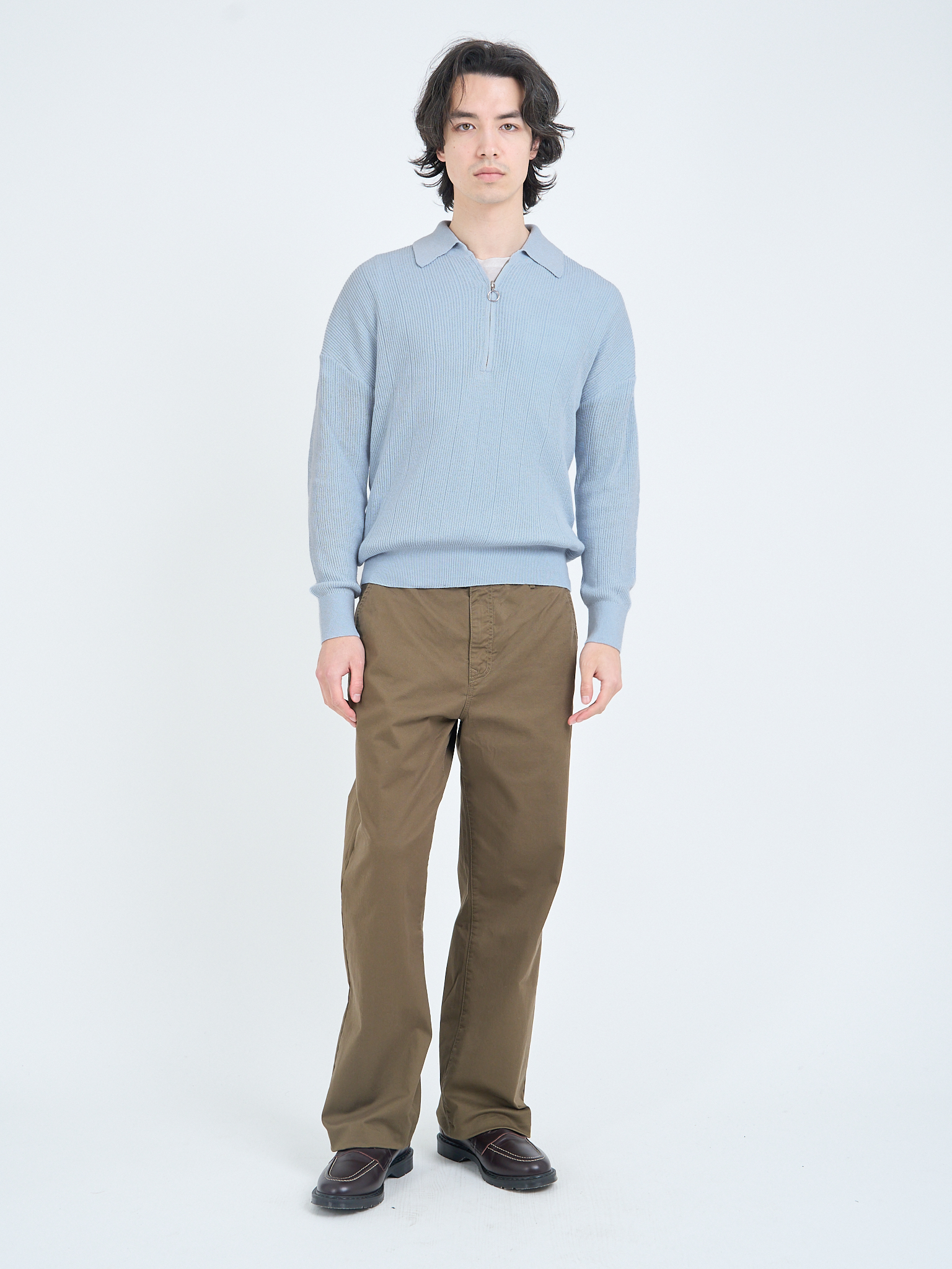 Brice Half Zip Jumper Overton Sky Blue