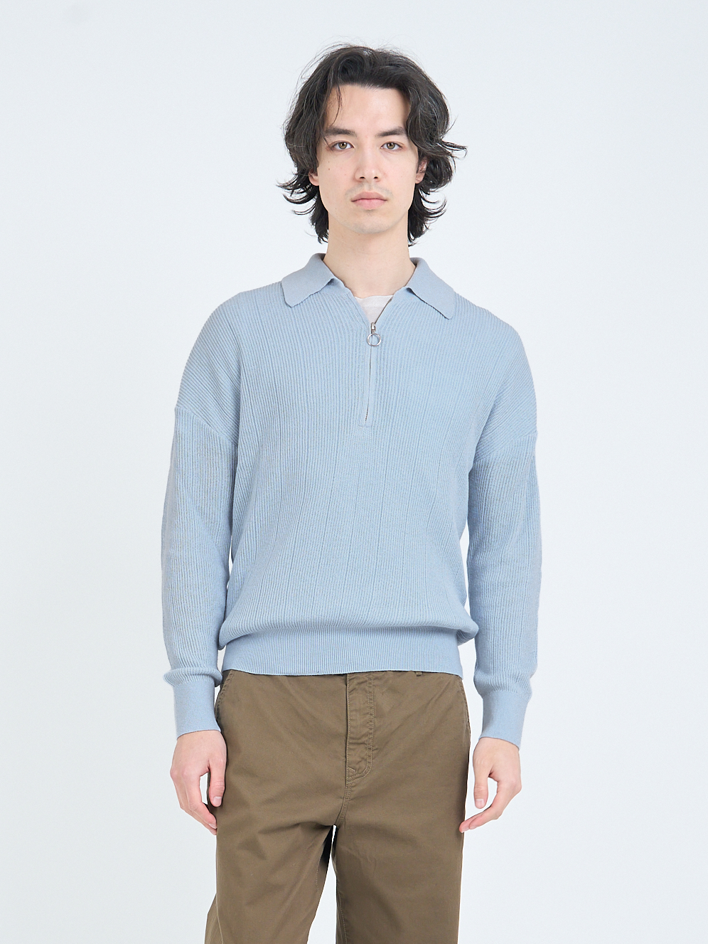 Brice Half Zip Jumper Overton Sky Blue