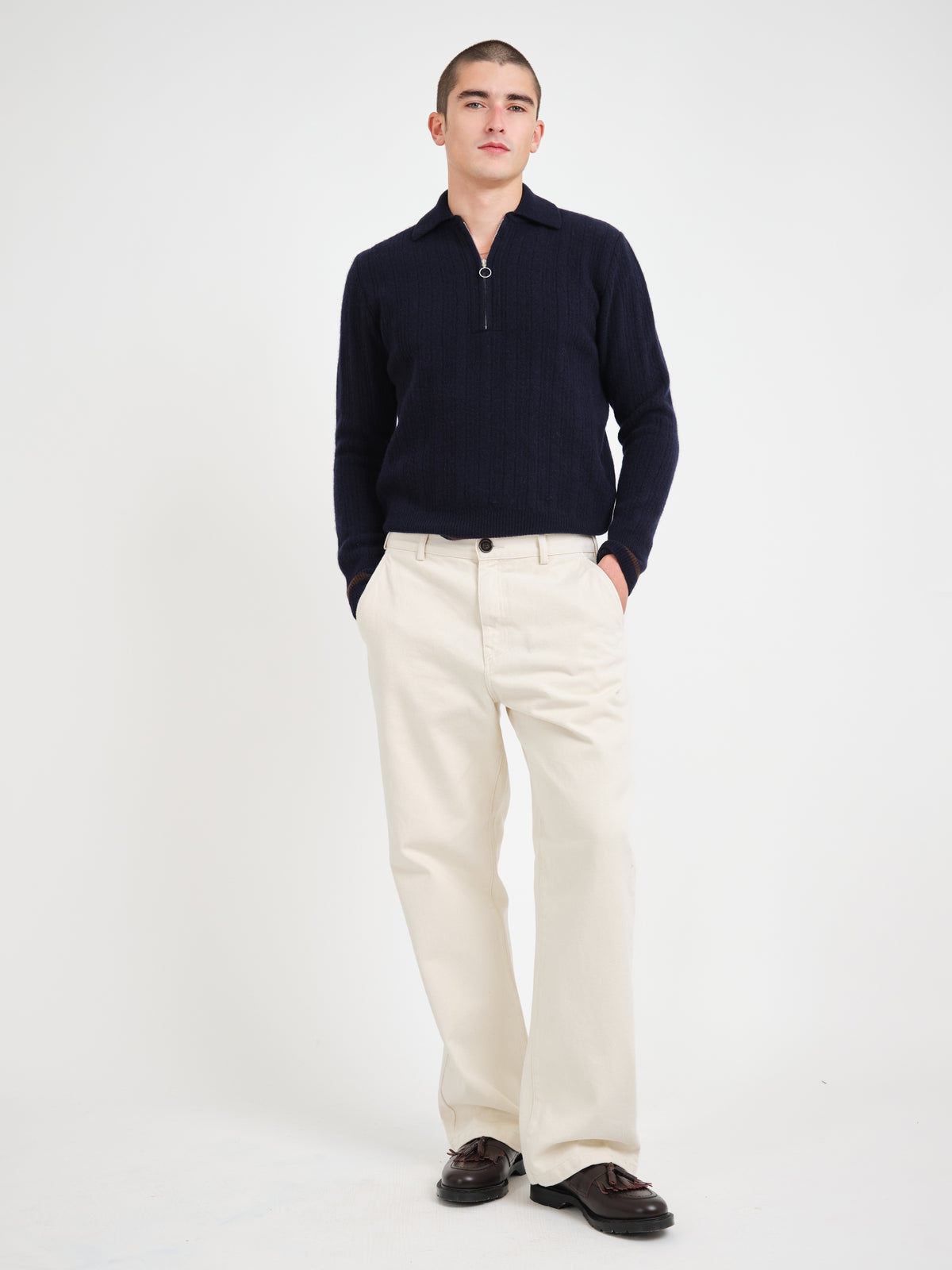 Brice Half Zip Jumper Darlington Navy