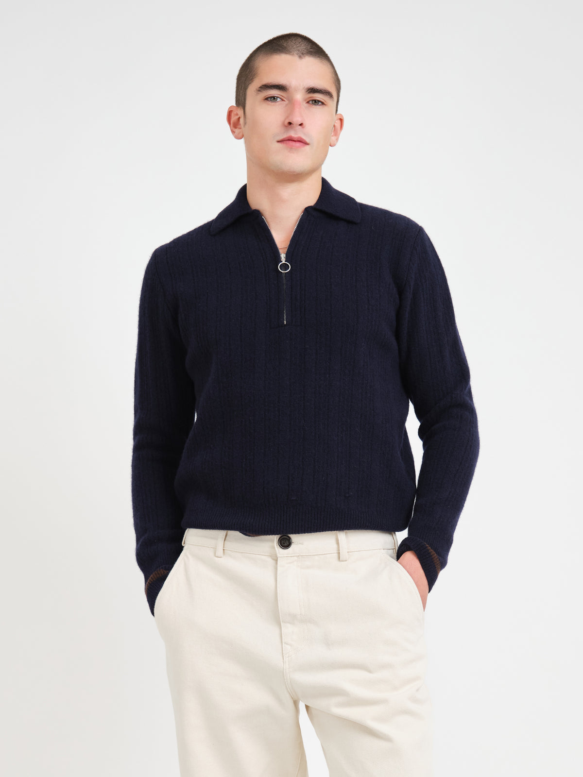Brice Half Zip Jumper Darlington Navy