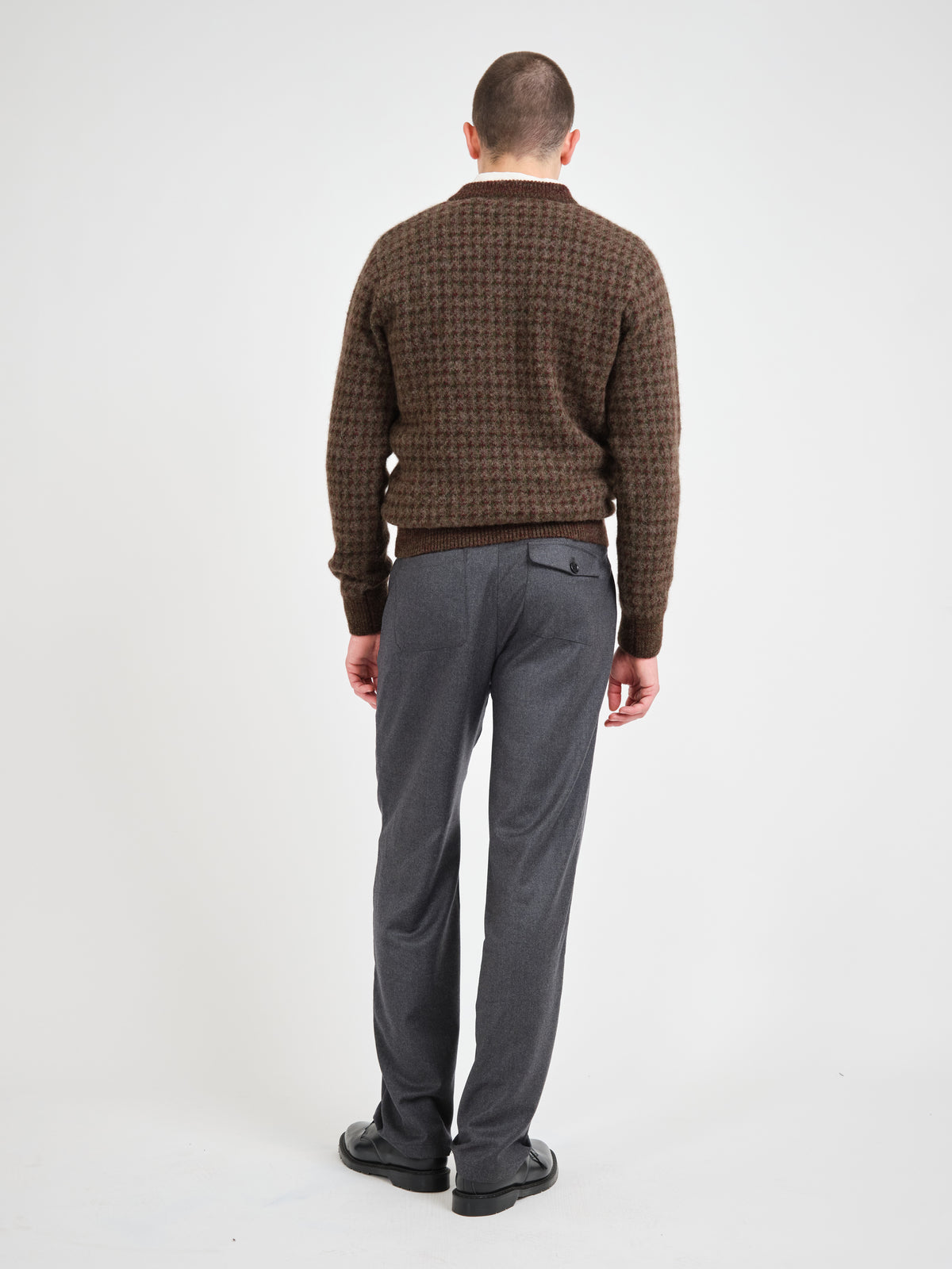 Hawes V Neck Jumper Lunsford Houndstooth Multi