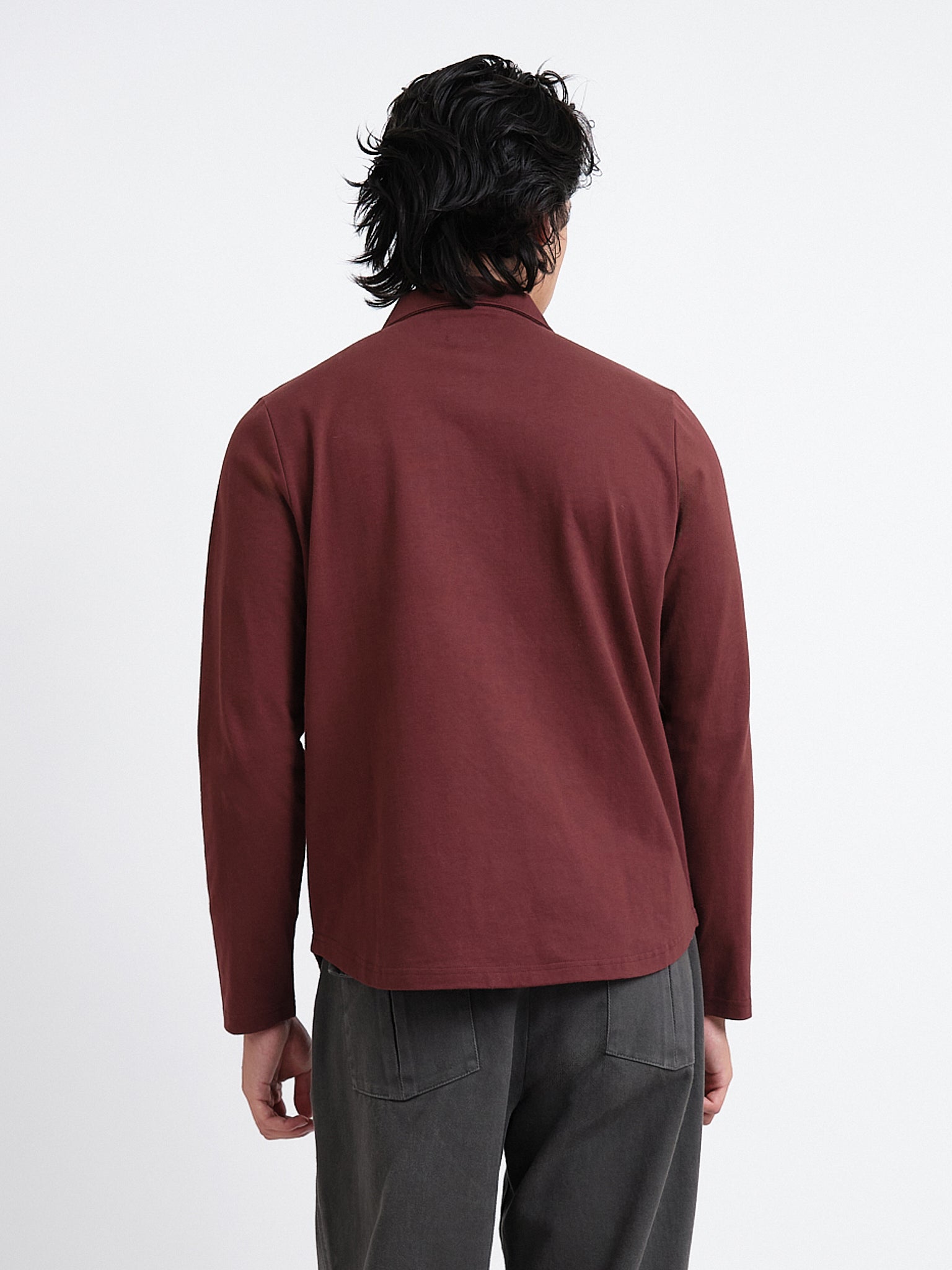 Mersey Long Sleeve Polo Shirt Parton Maroon