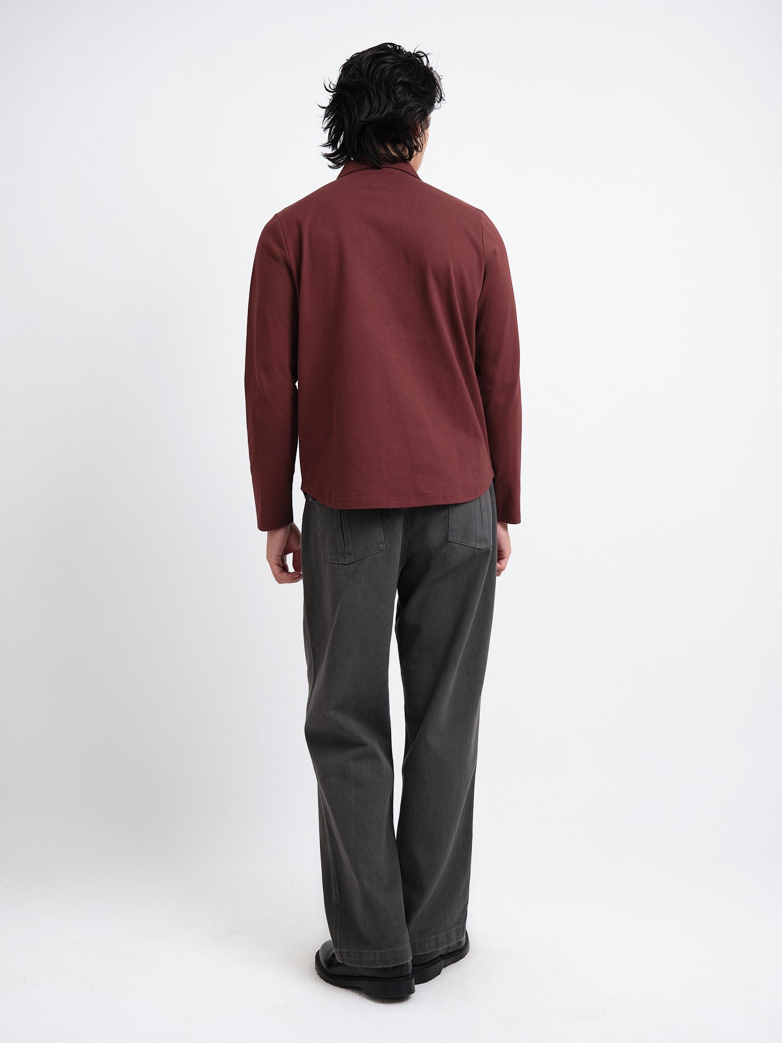 Mersey Long Sleeve Polo Shirt Parton Maroon