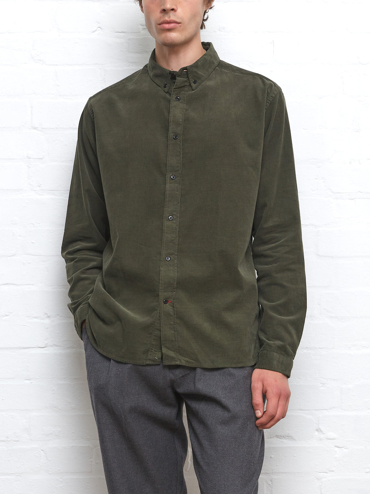 Brook Shirt Mersey Cord Green – Oliver Spencer