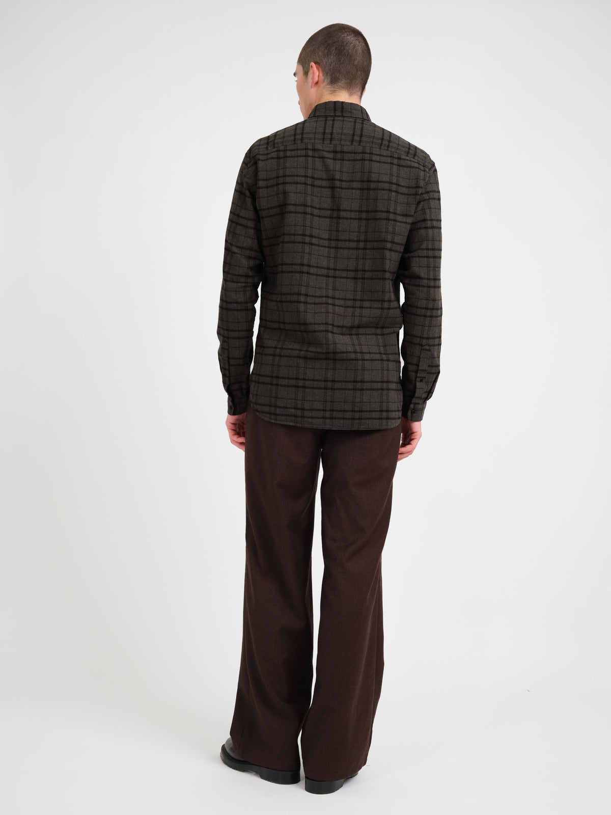 Brook Button Down Shirt Briggs Grey Check