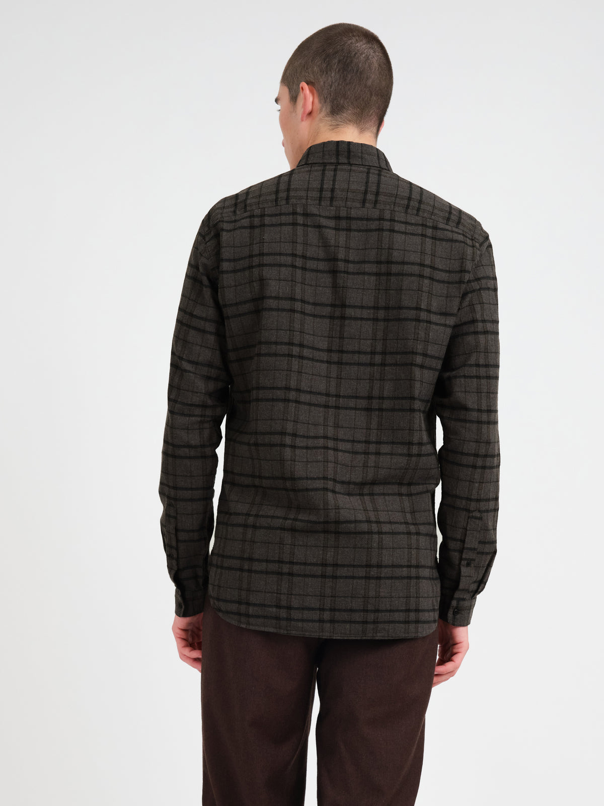Brook Button Down Shirt Briggs Grey Check