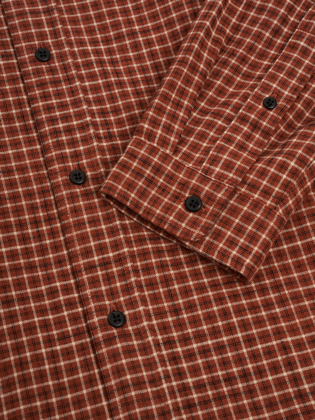 Brook Button Down Shirt Fairport Rust Check
