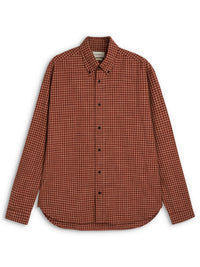 Brook Button Down Shirt Fairport Rust Check