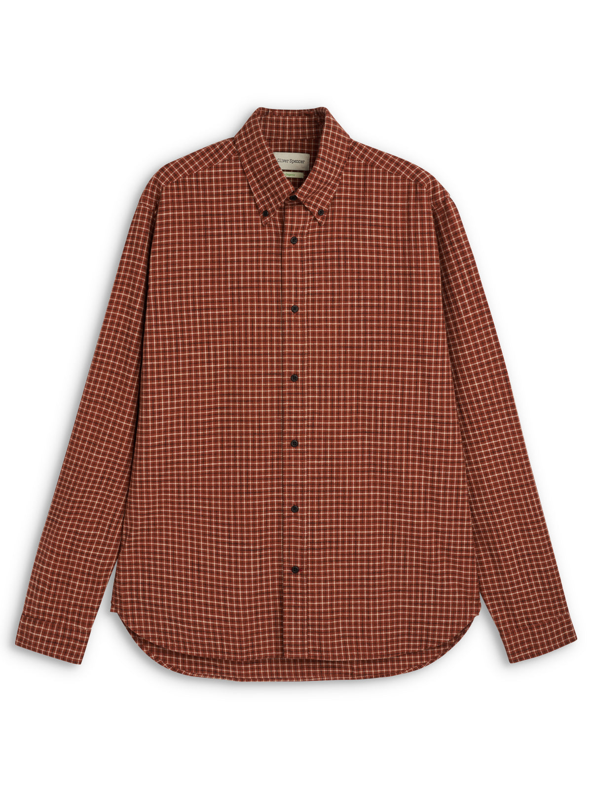 Brook Button Down Shirt Fairport Rust Check