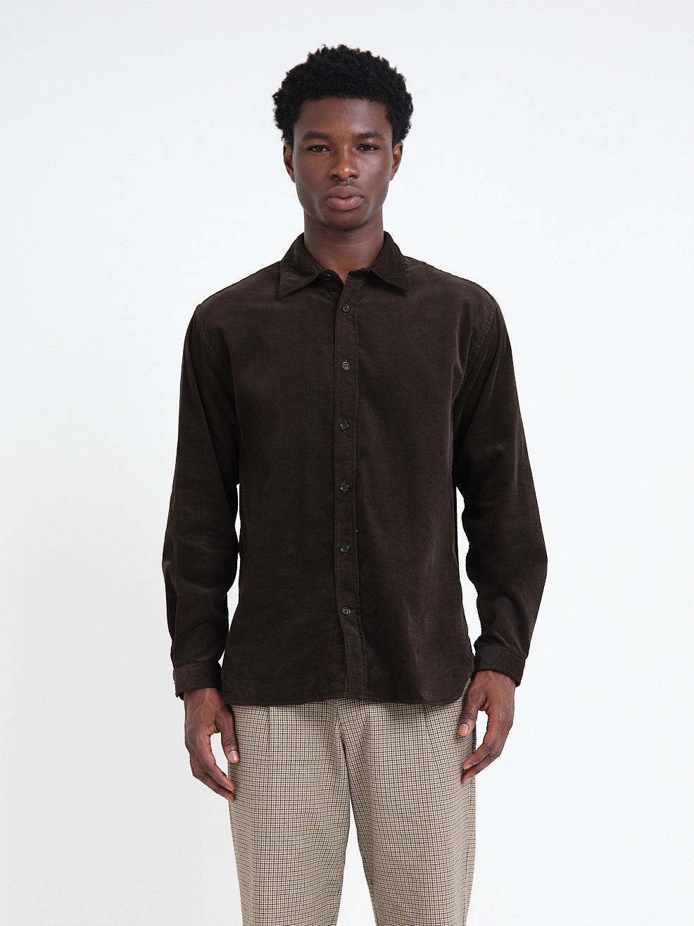 Atlanta Long Sleeve Shirt (Loose Fit) Mersey Cord Brown