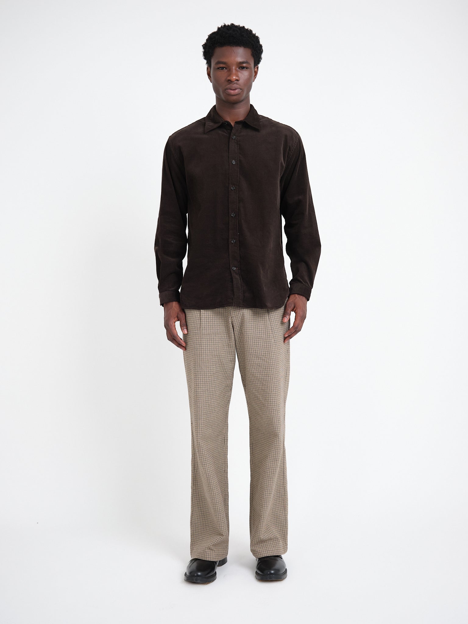 Atlanta Long Sleeve Shirt (Loose Fit) Mersey Cord Brown