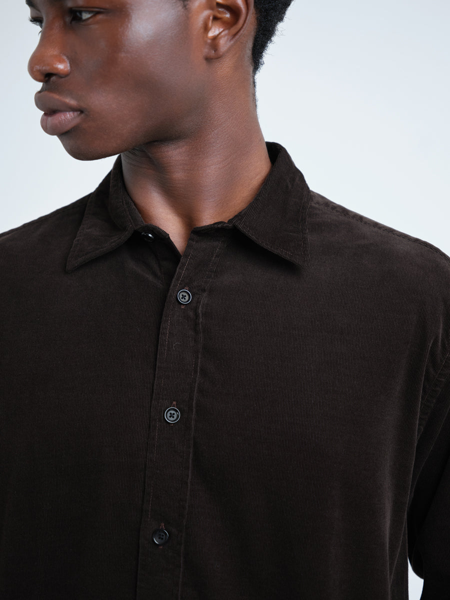 Atlanta Long Sleeve Shirt (Loose Fit) Mersey Cord Brown