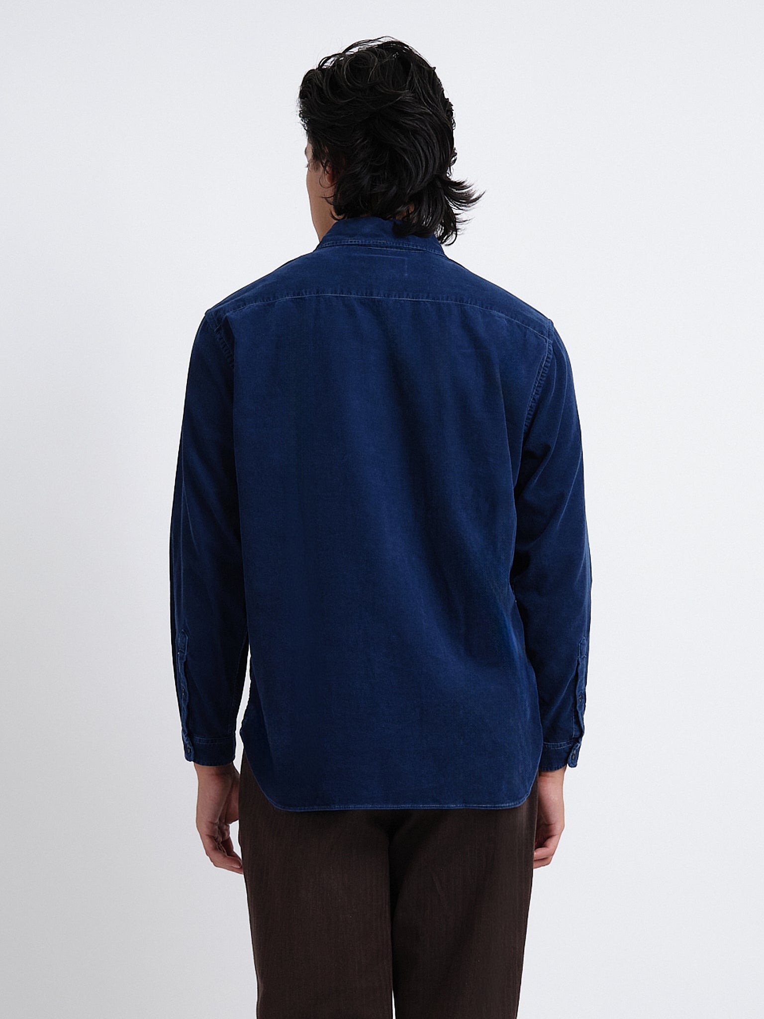 Atlanta Long Sleeve Shirt (Loose Fit) Newson Cord Indigo Blue Rinse