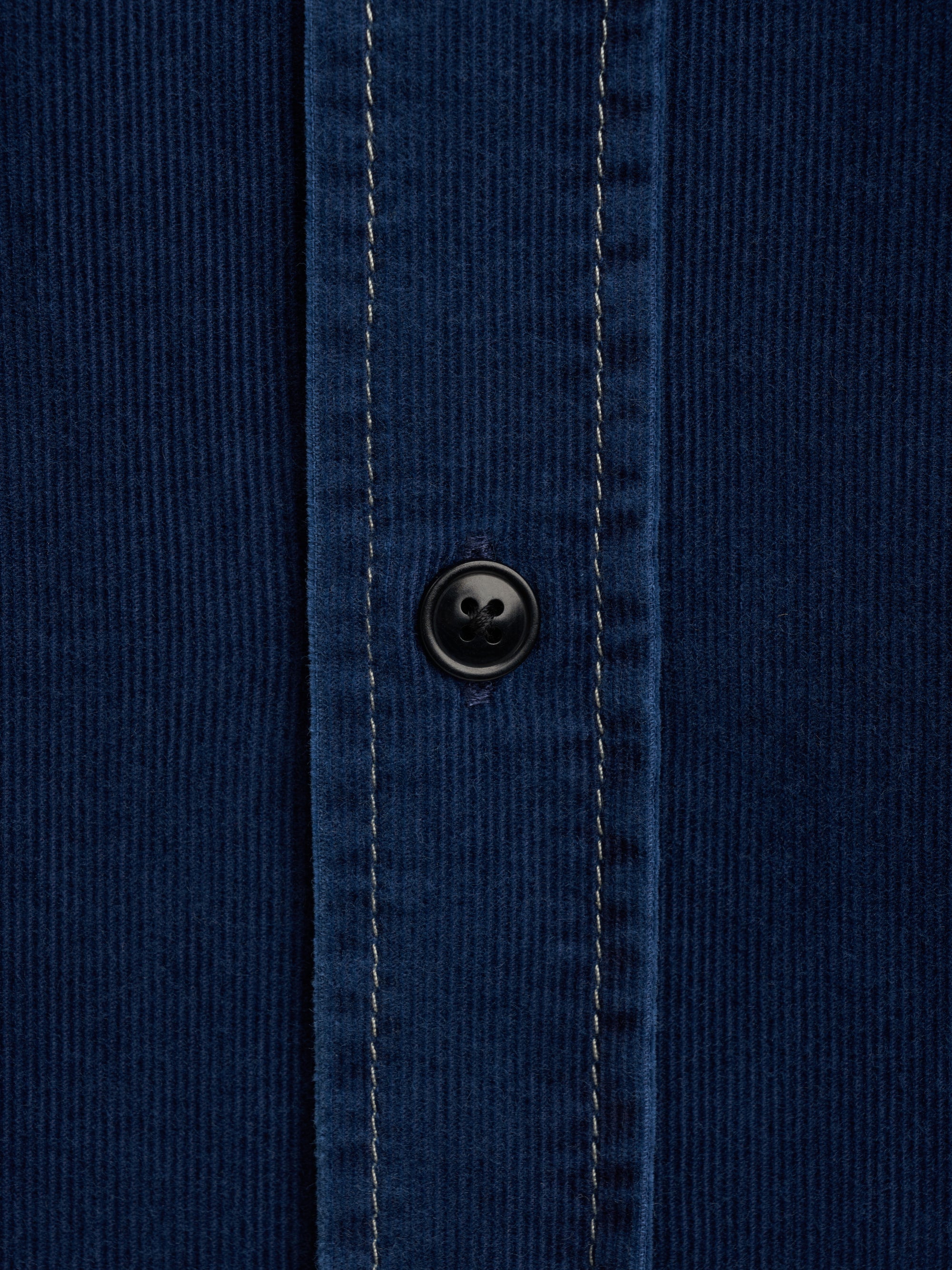 Atlanta Long Sleeve Shirt (Loose Fit) Newson Cord Indigo Blue Rinse