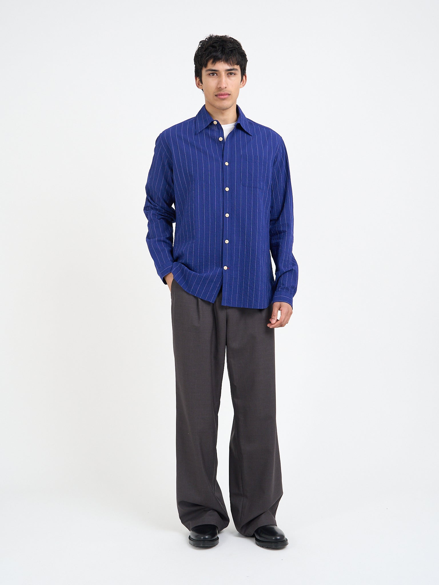 シャツ+ブラウス(長袖+七分) PLEATS PLEASE RIB PLEATS OCTOBER BLUE PLEATS PLEASE TOPS – ISSEY MIYAKE EU
