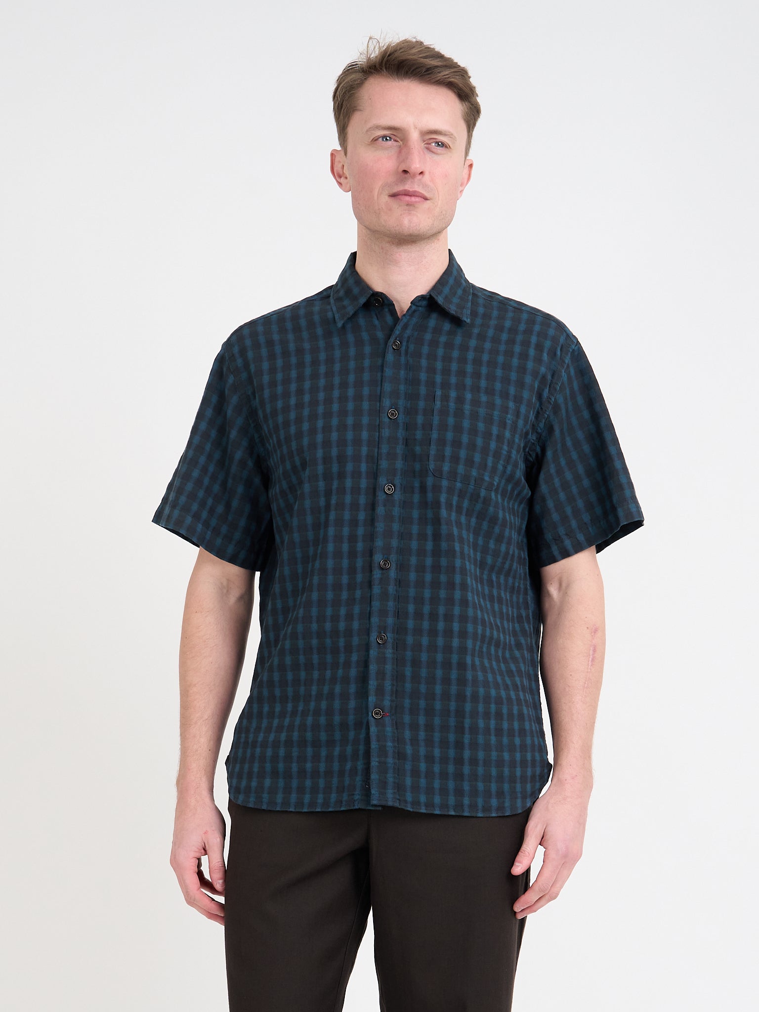 Atlanta Short Sleeve Shirt (Loose Fit) Lennox Navy