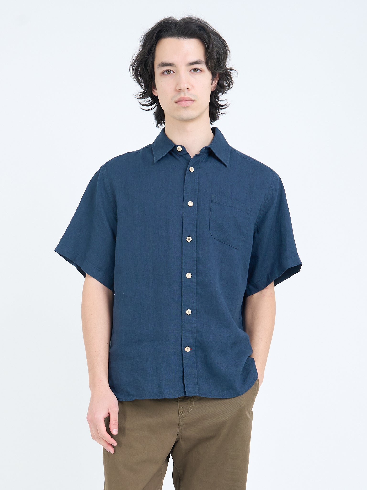 Atlanta Short Sleeve Shirt (Loose Fit) Padworth Navy