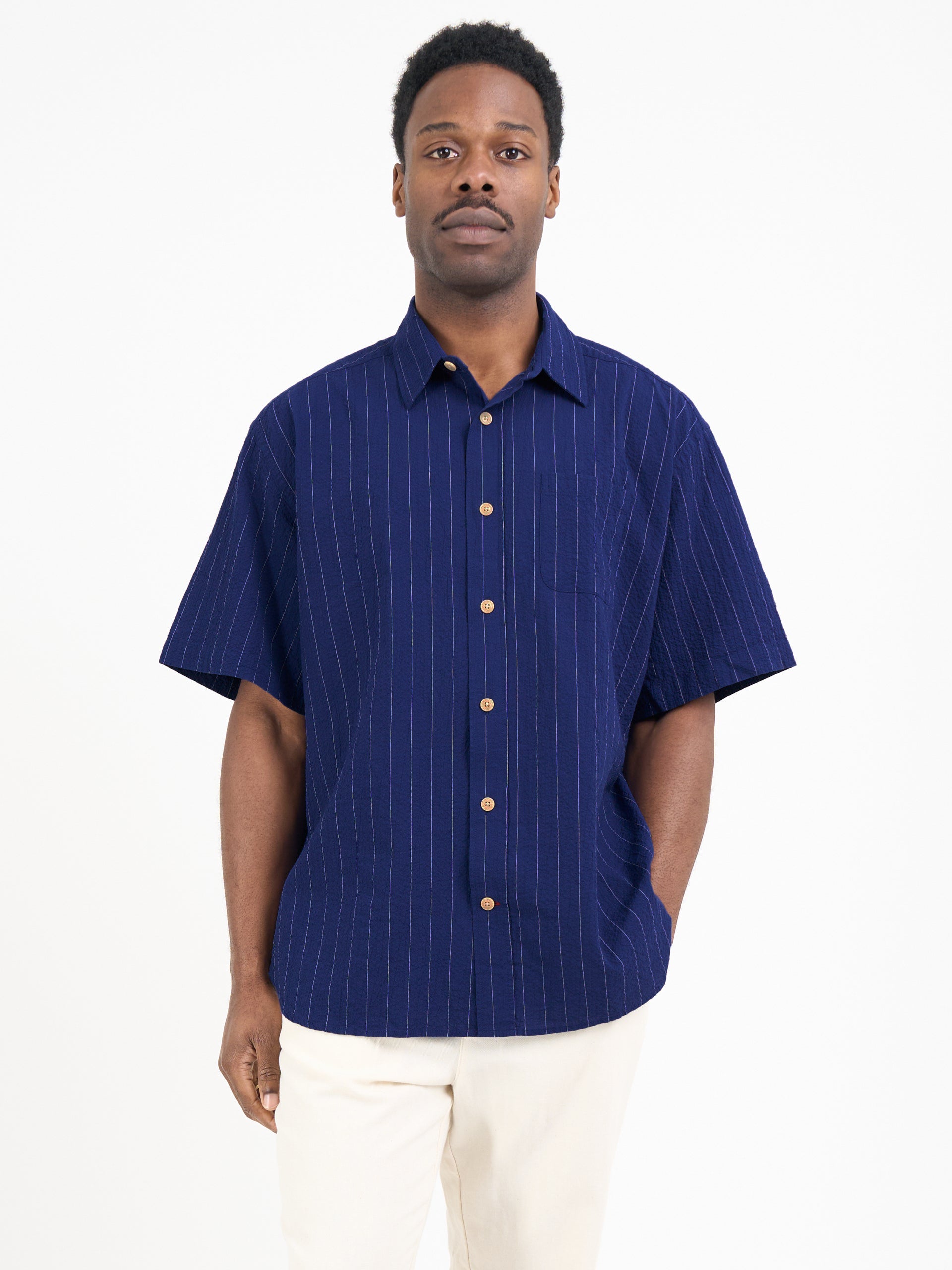 Atlanta Short Sleeve Shirt Patterson Blue