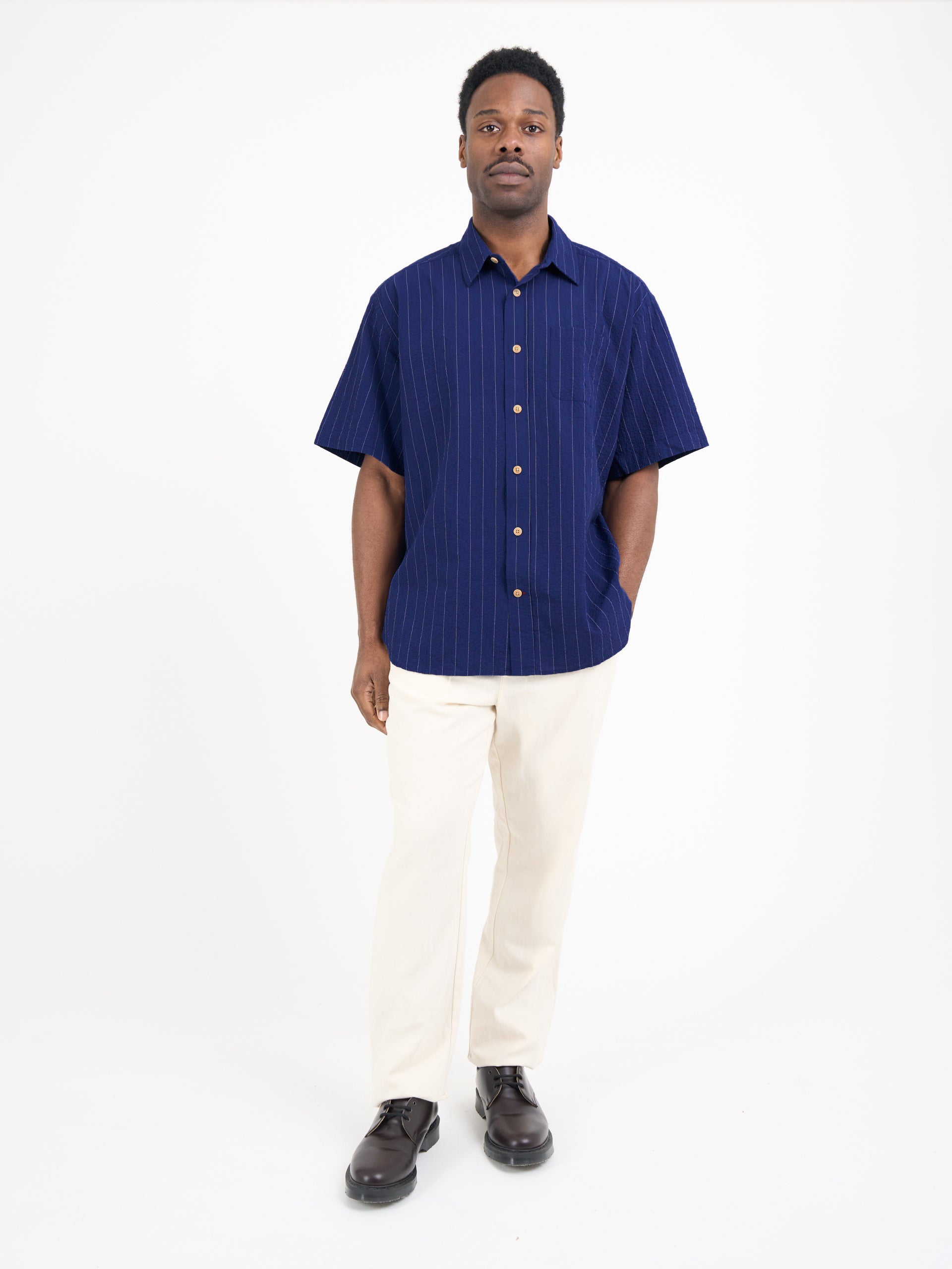 Atlanta Short Sleeve Shirt Patterson Blue