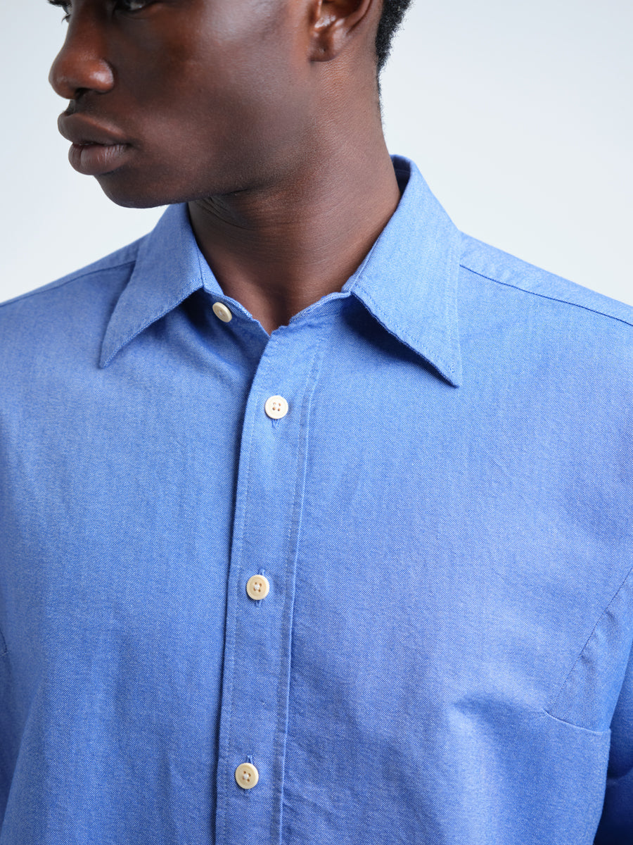 Garrison Long Sleeve Shirt (Loose Fit) Mckenzie Blue