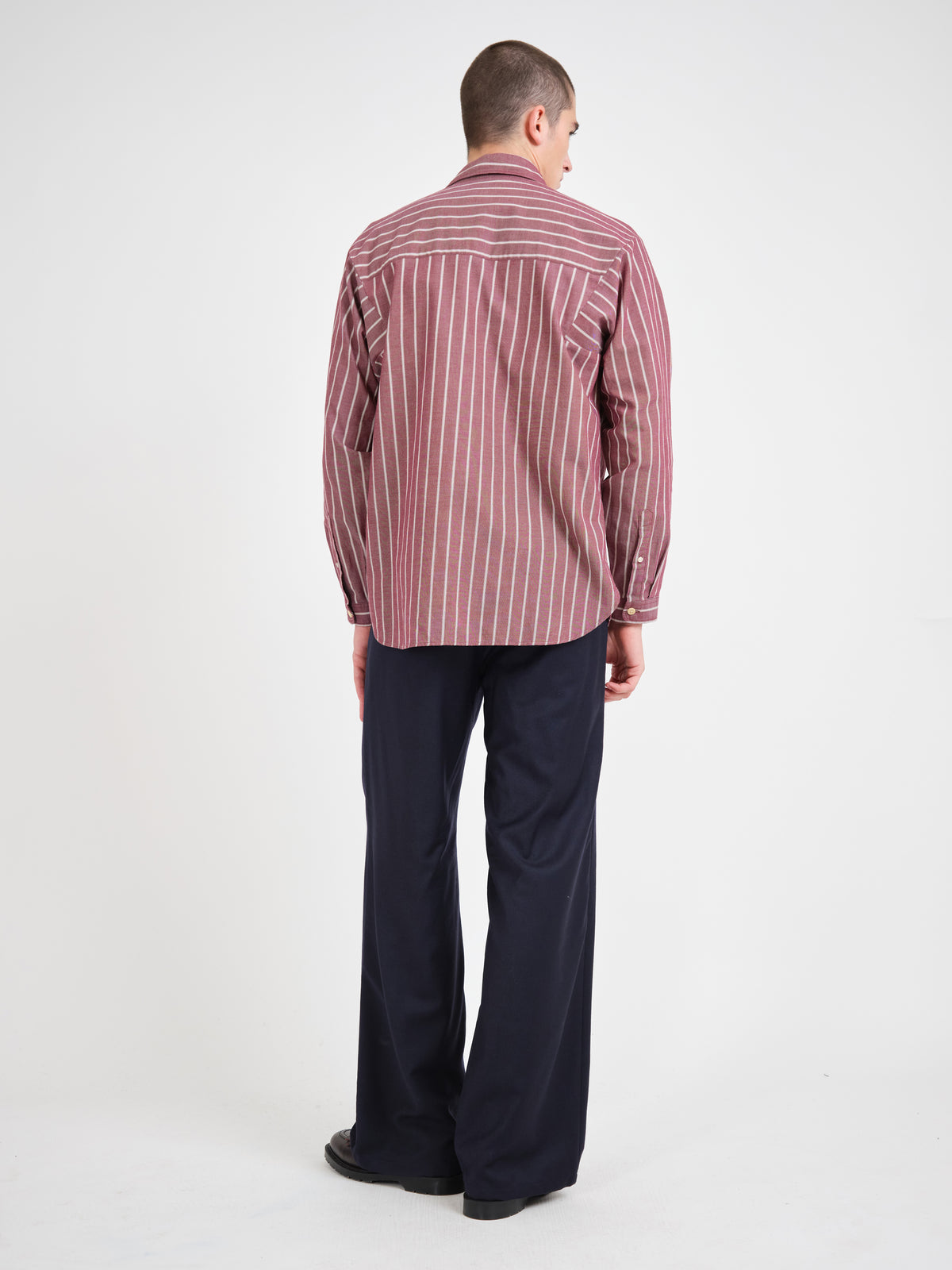 Garrison Loose Fit Shirt Oberst Red Stripe