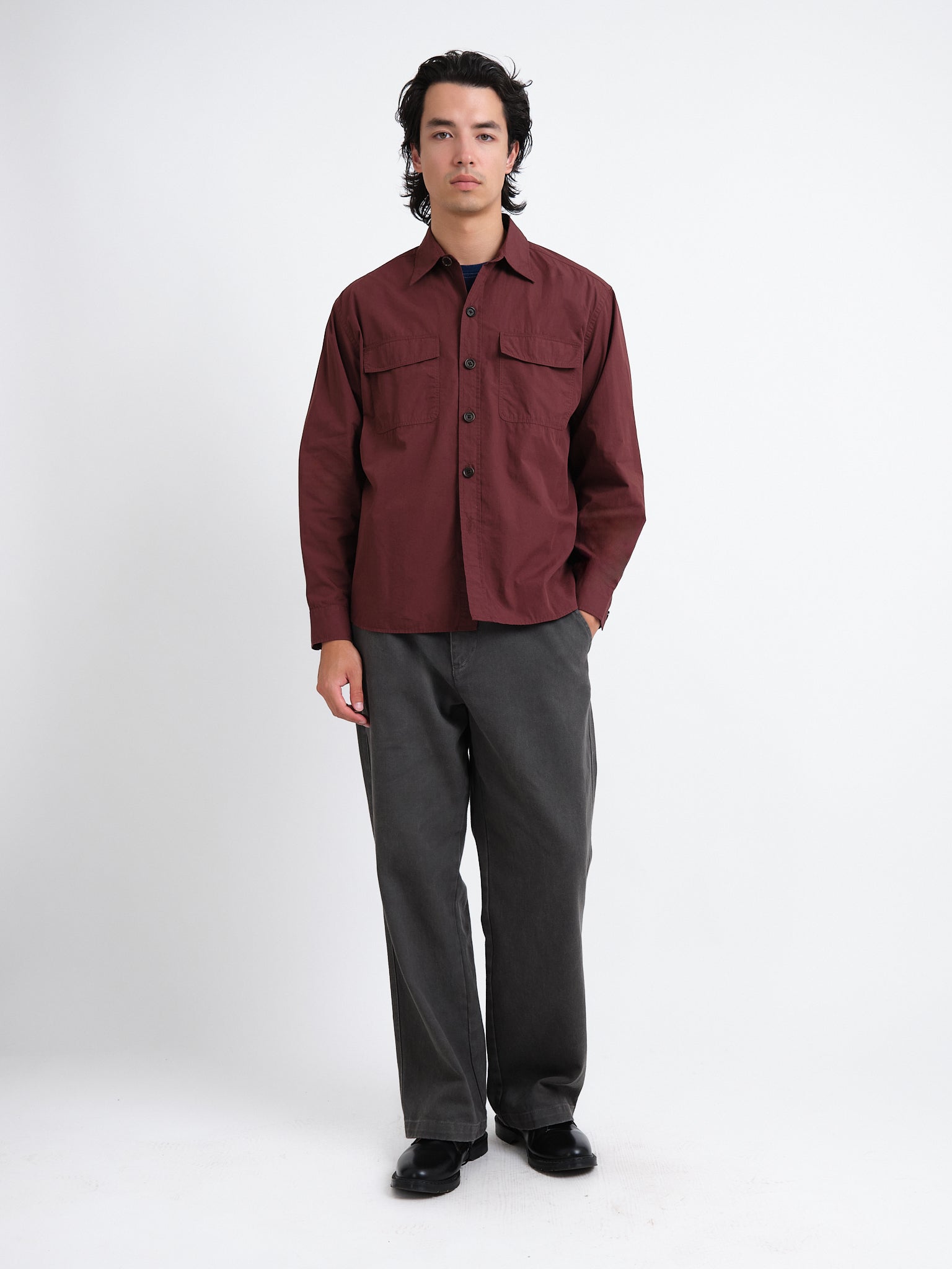 Penryn Overshirt (Loose Fit) Marcie Maroon
