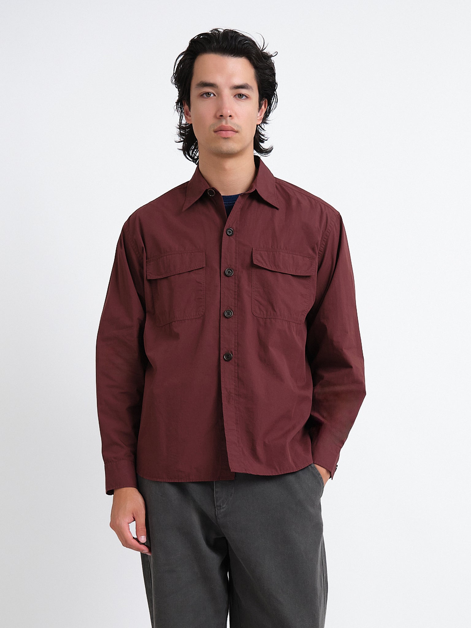 Penryn Overshirt (Loose Fit) Marcie Maroon
