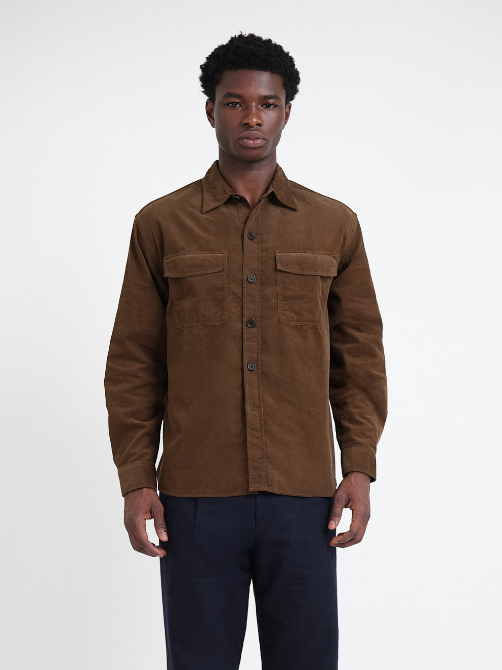 Penryn Overshirt (Loose Fit) Mersey Cord Caramel Brown