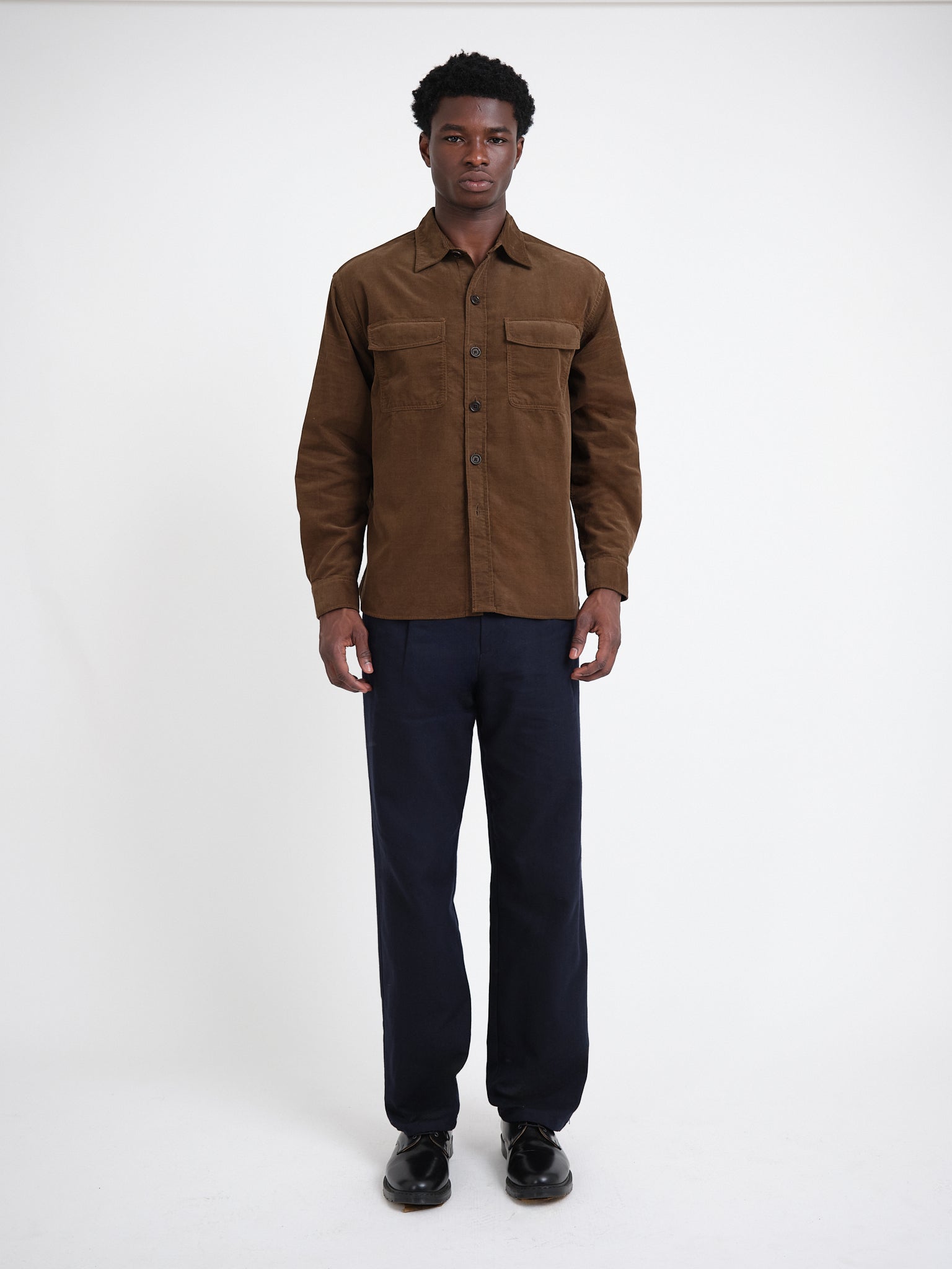 Penryn Overshirt (Loose Fit) Mersey Cord Caramel Brown