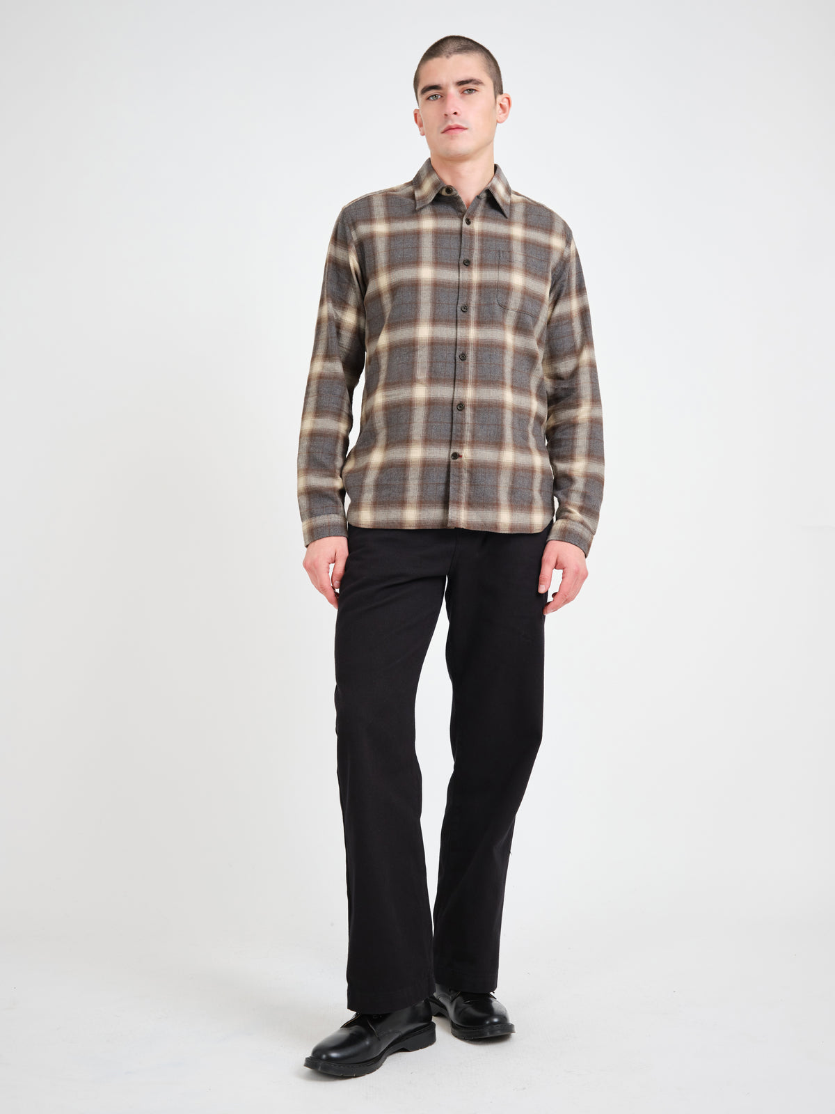 New York Special Shirt Fiori Grey Check