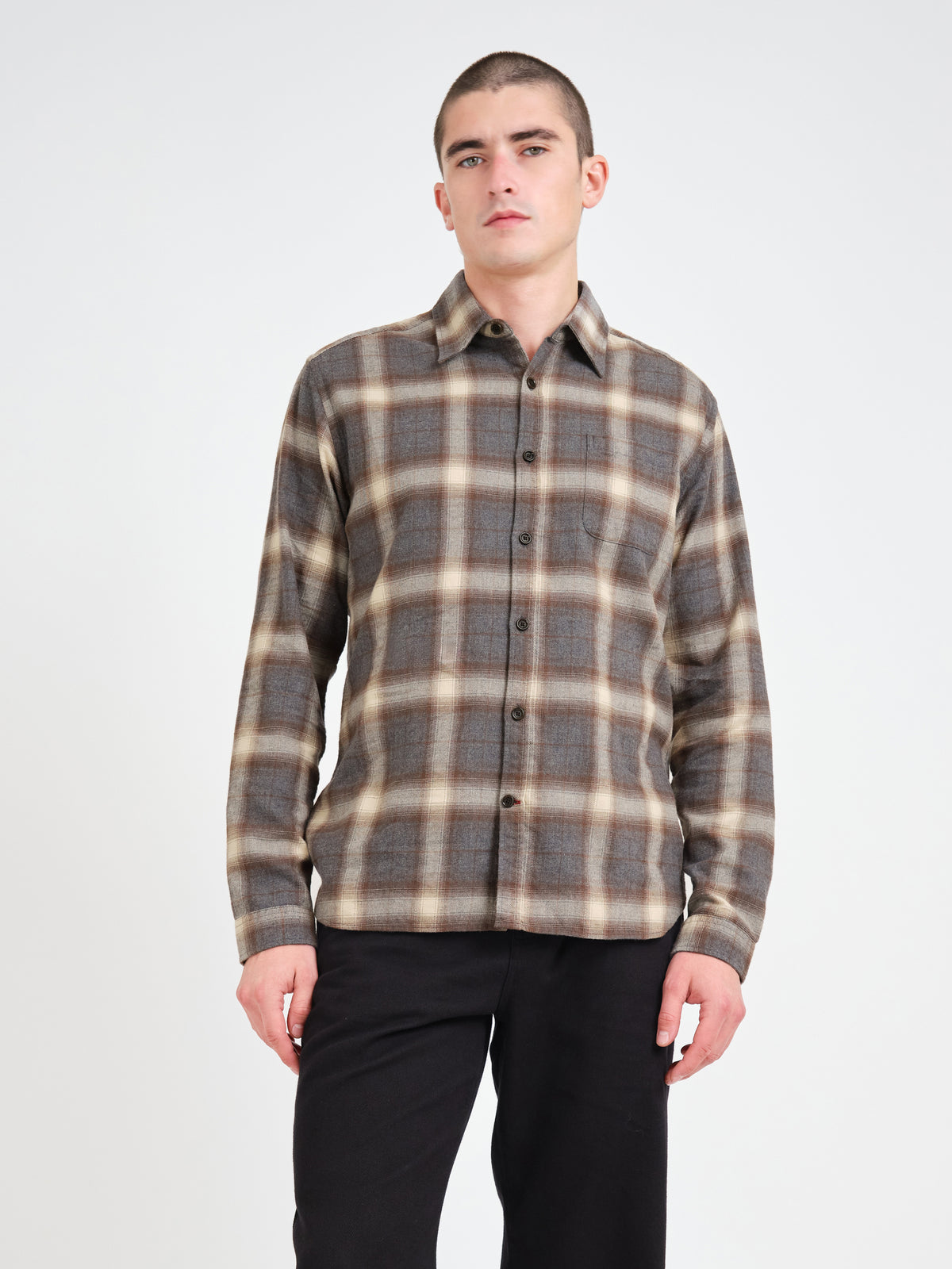 New York Special Shirt Fiori Grey Check