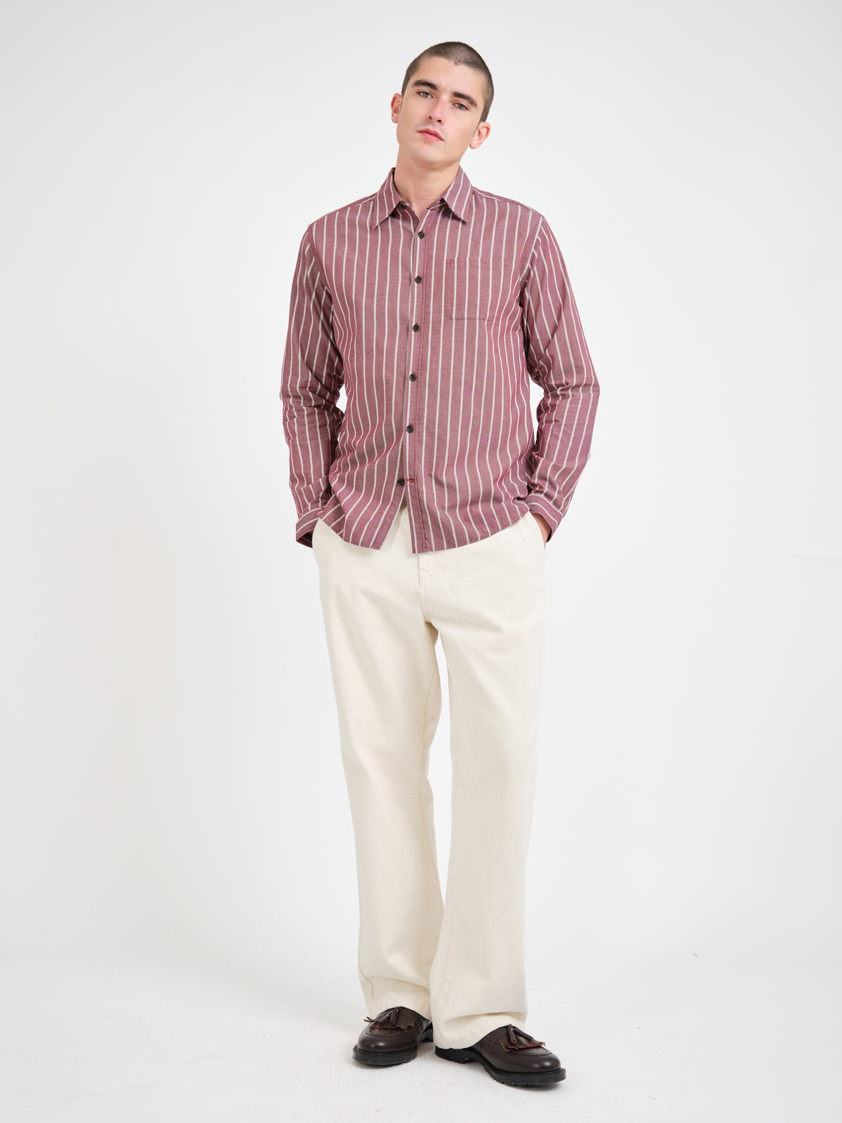 New York Special Shirt Oberst Red Stripe