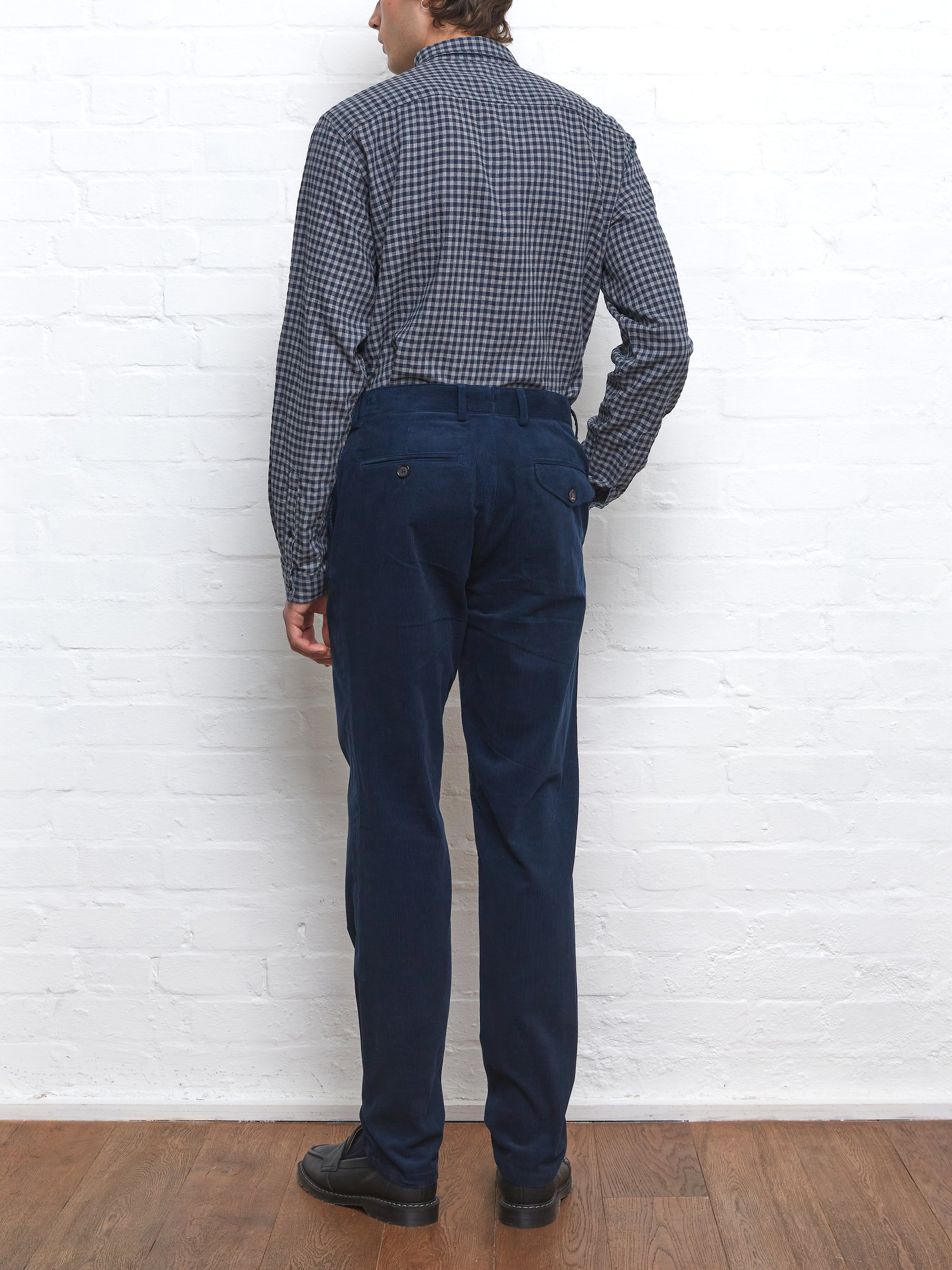 Fishtail Trousers Whitton Cord Navy