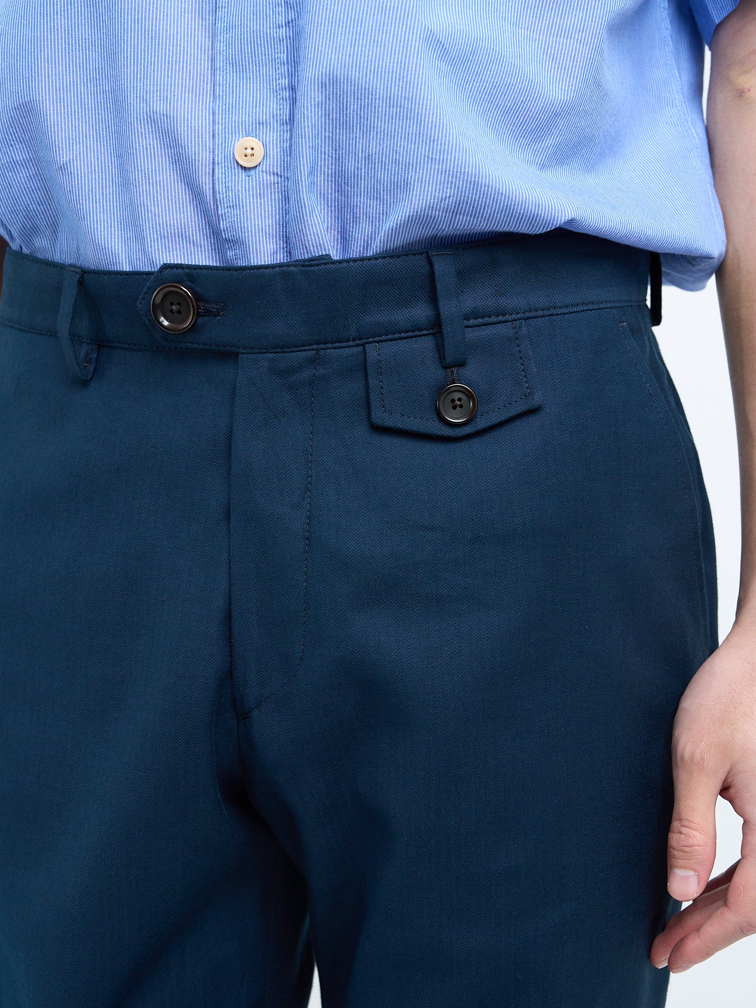 Fishtail Trousers Eastman Navy