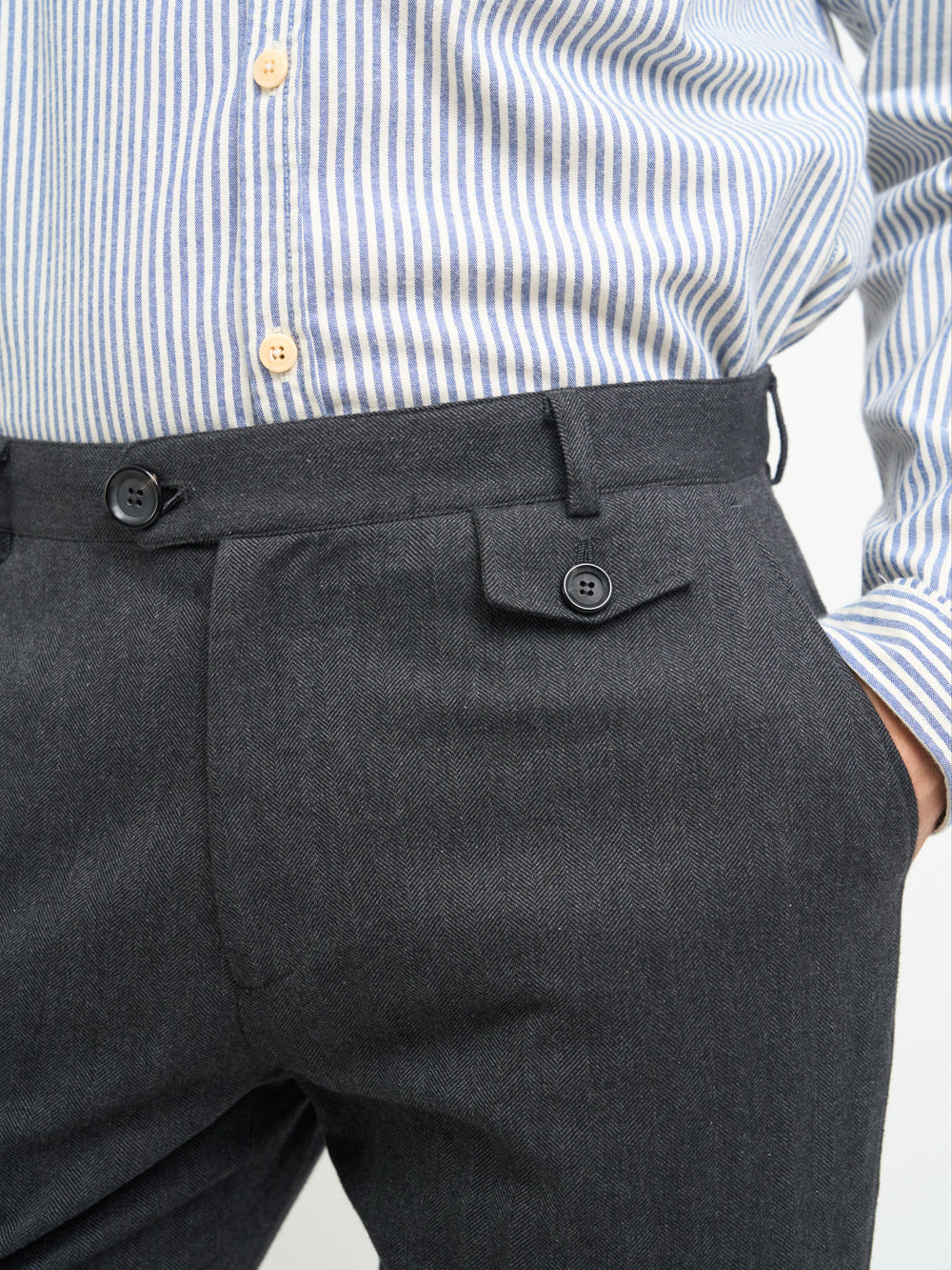 Fishtail Trousers Stockbridge Charcoal