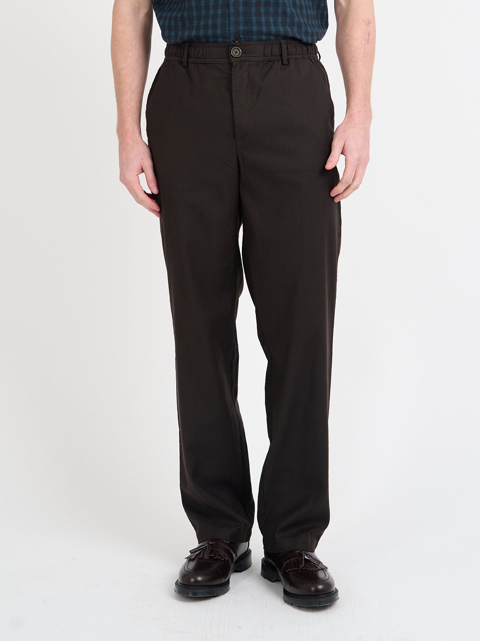 Drawstring Trousers Eastman Brown