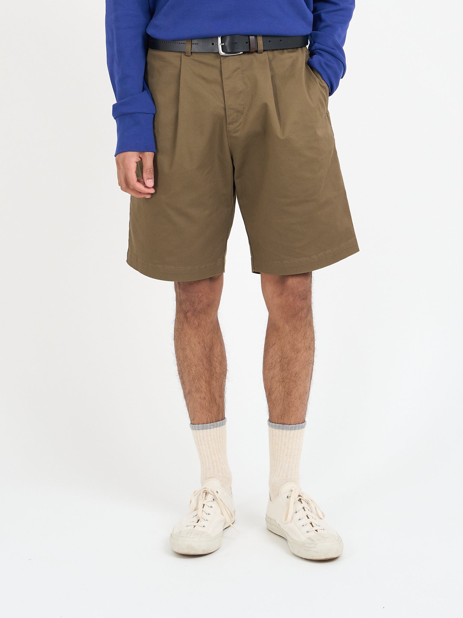 Pleated Shorts Tomlin Beige