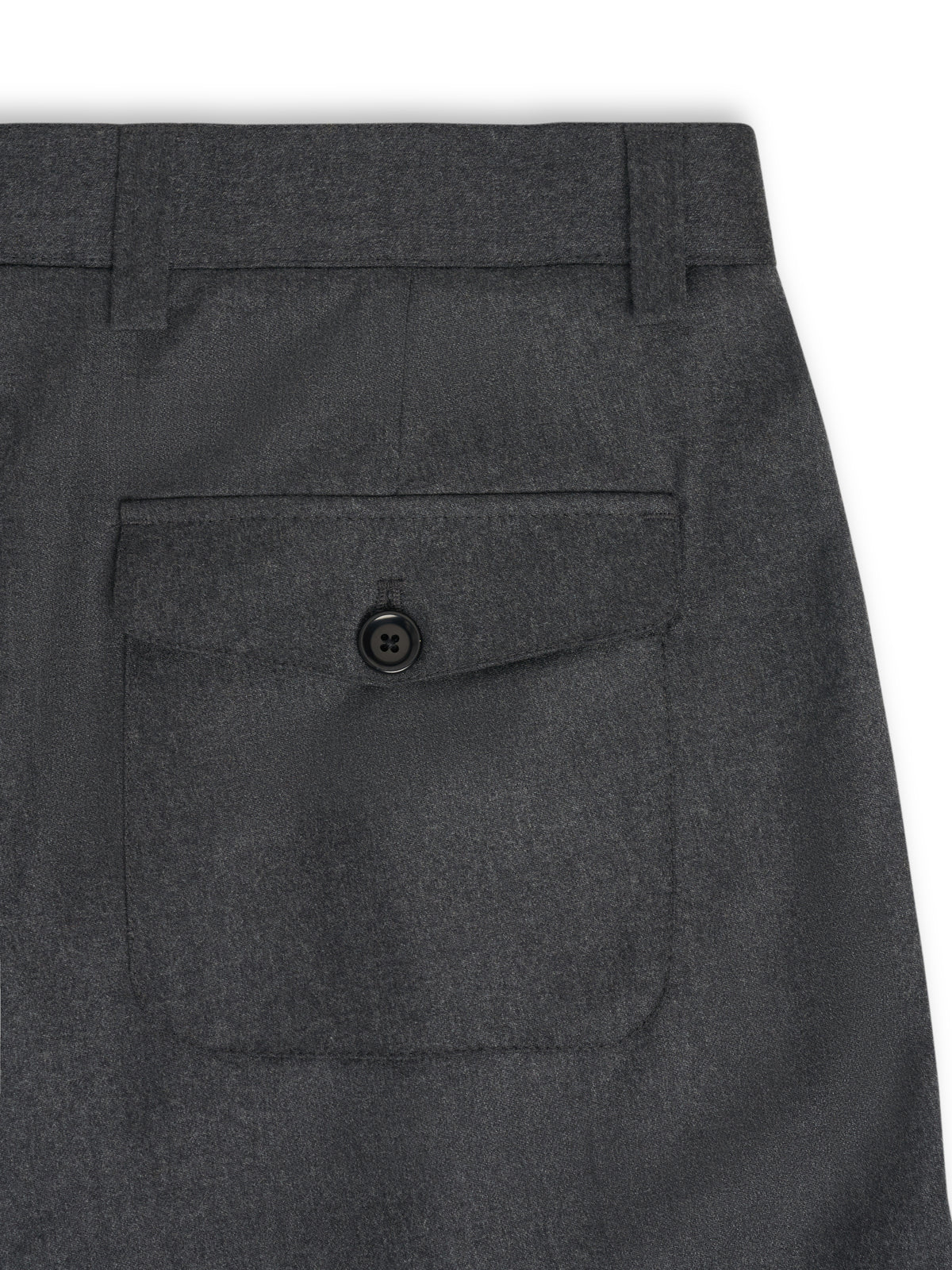 Morton Pleated Trousers Avalon Flannel Charcoal