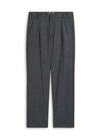 Morton Pleated Trousers Avalon Flannel Charcoal