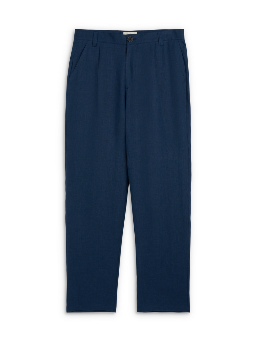 Morton Pleated Trousers Coney Navy