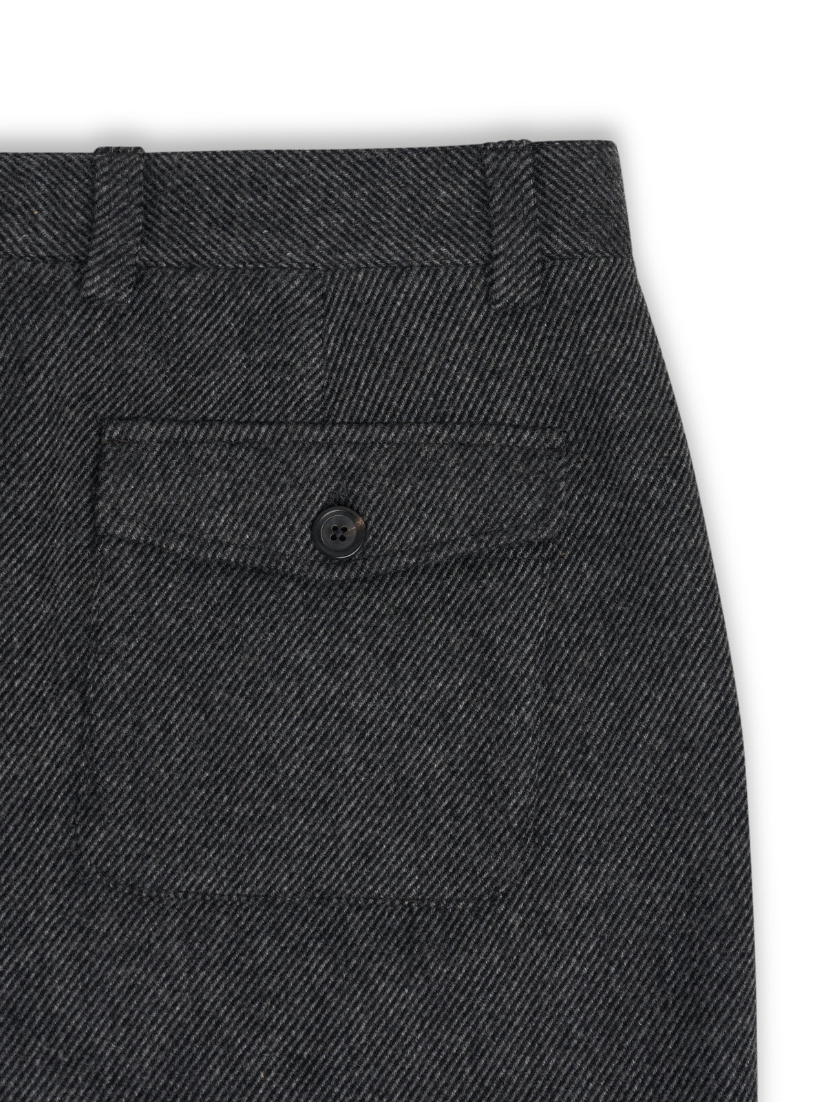 Morton Pleated Trousers Herdman Twill Charcoal