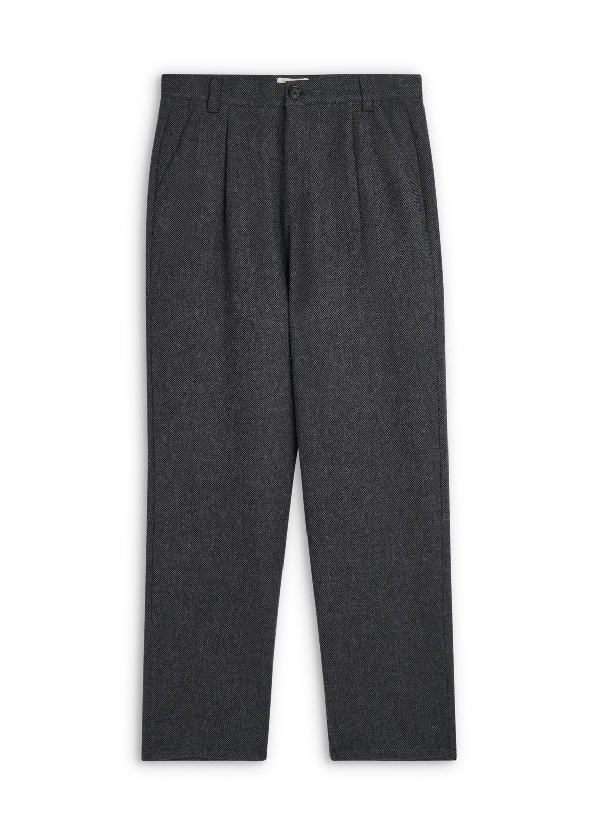 Morton Pleated Trousers Herdman Twill Charcoal